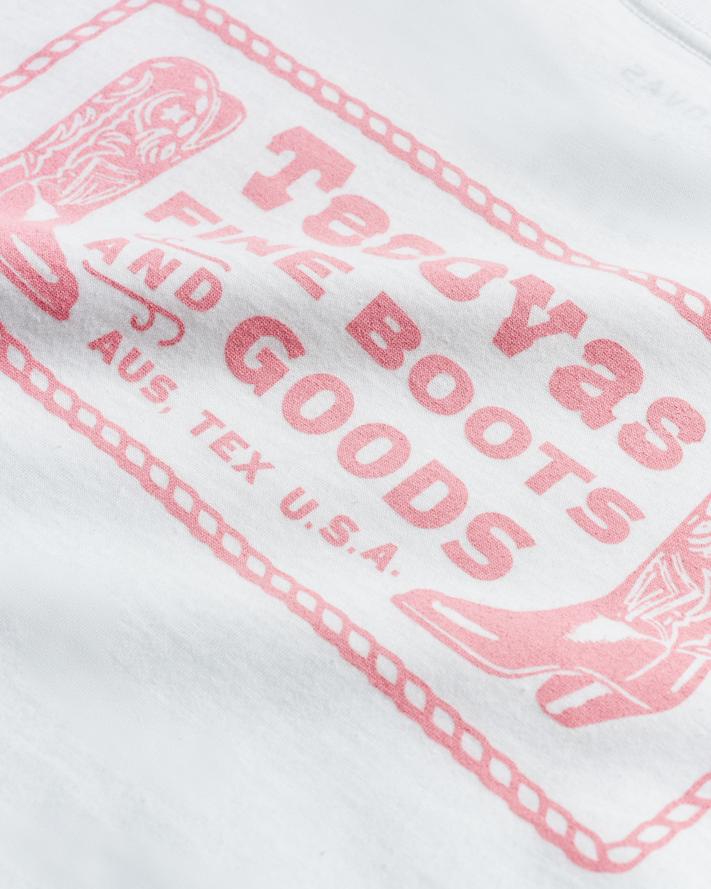Women's Fine Boots Tee - Bone Pink Pima Cotton