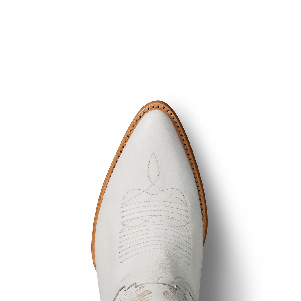 The Abby Wide Calf - Snow Cowhide