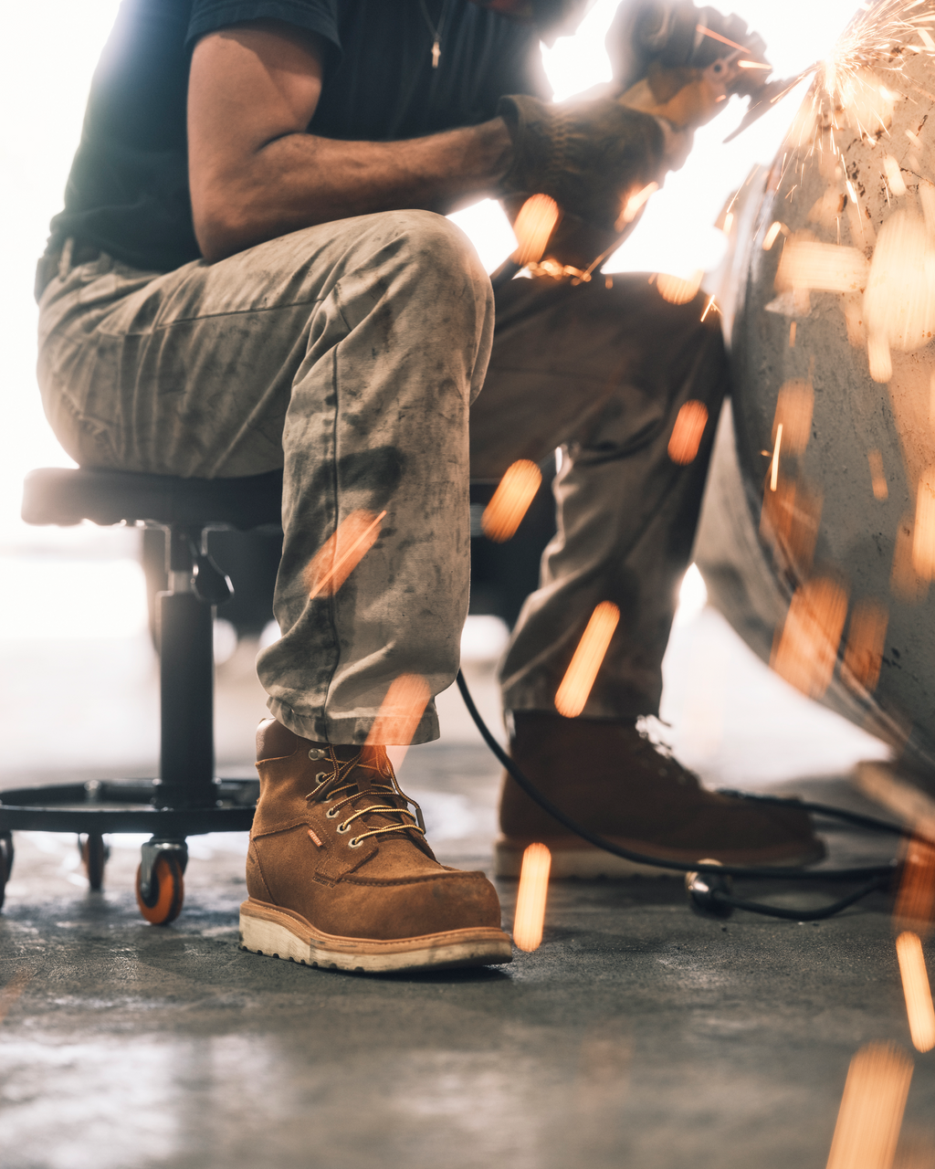 LongHaul Waterproof Moc Composite Toe Work Boot - Cashew Roughout