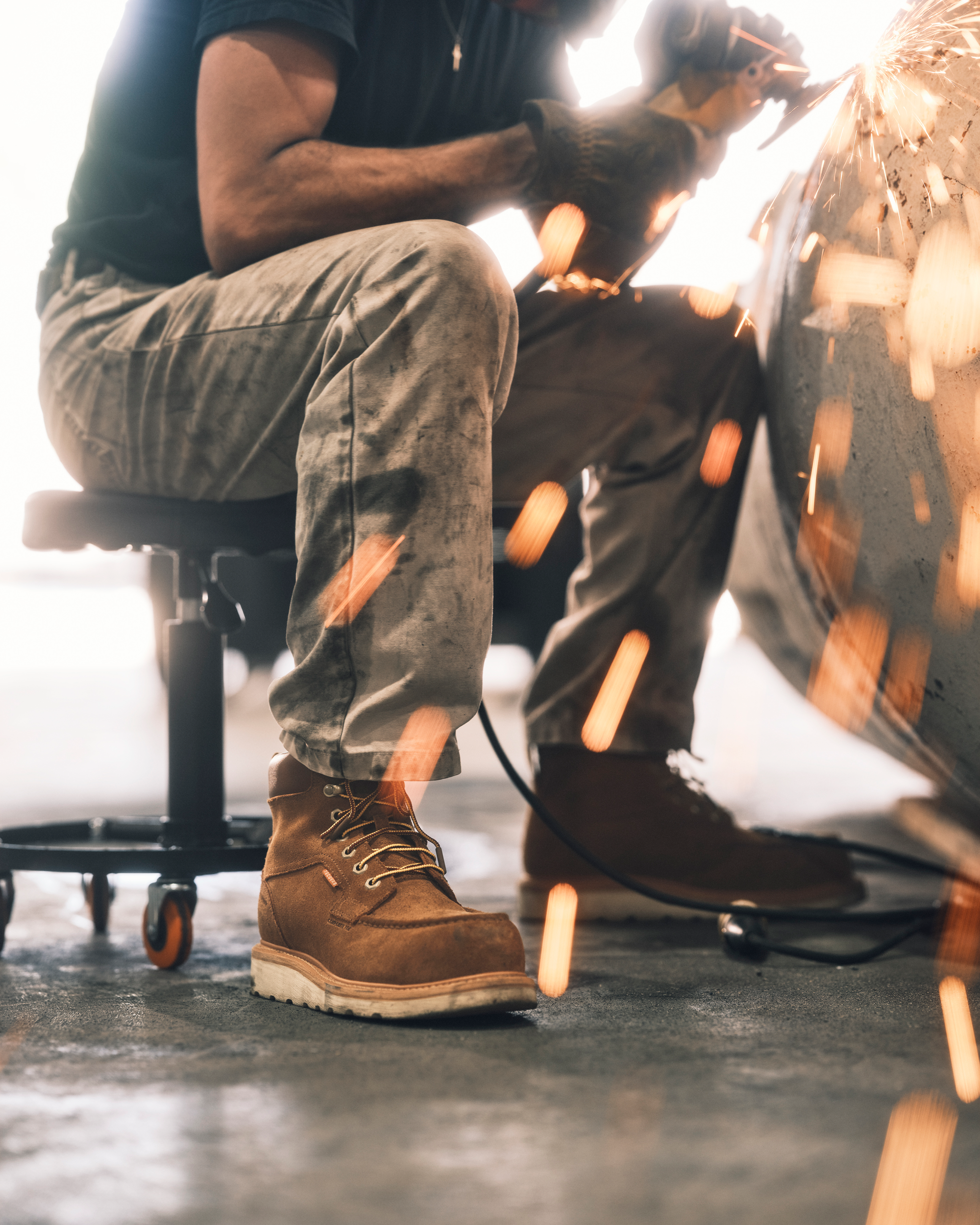 LongHaul Waterproof Moc Composite Toe Work Boot - Cashew Roughout