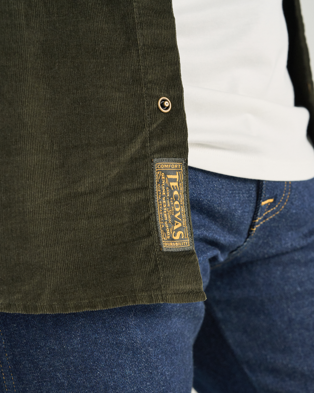 Men's Long Sleeve Texas Weight Corduroy Pearl Snap - Pine Corduroy