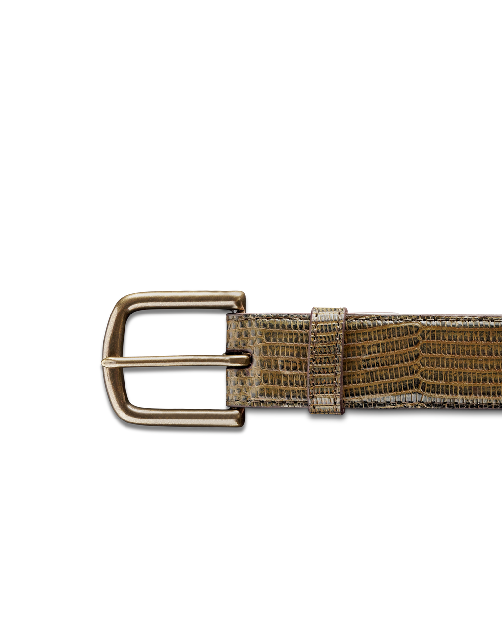 Men's Lizard Belt - Burnt Cedar Relic Lizard