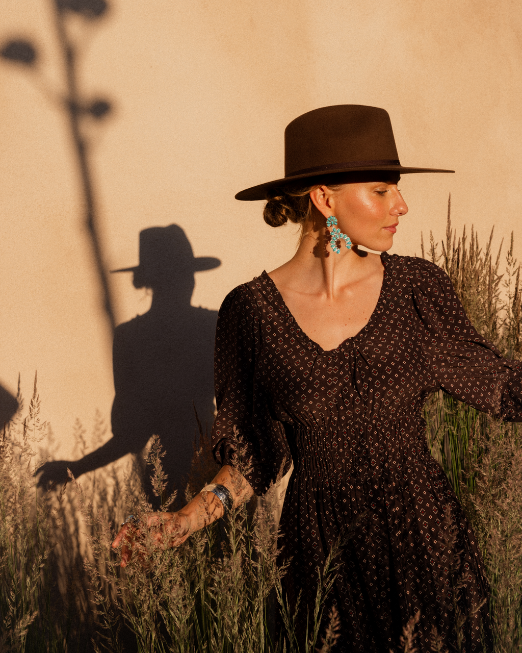 The Belle Wool Cowgirl Hat - Medium Brown Wool