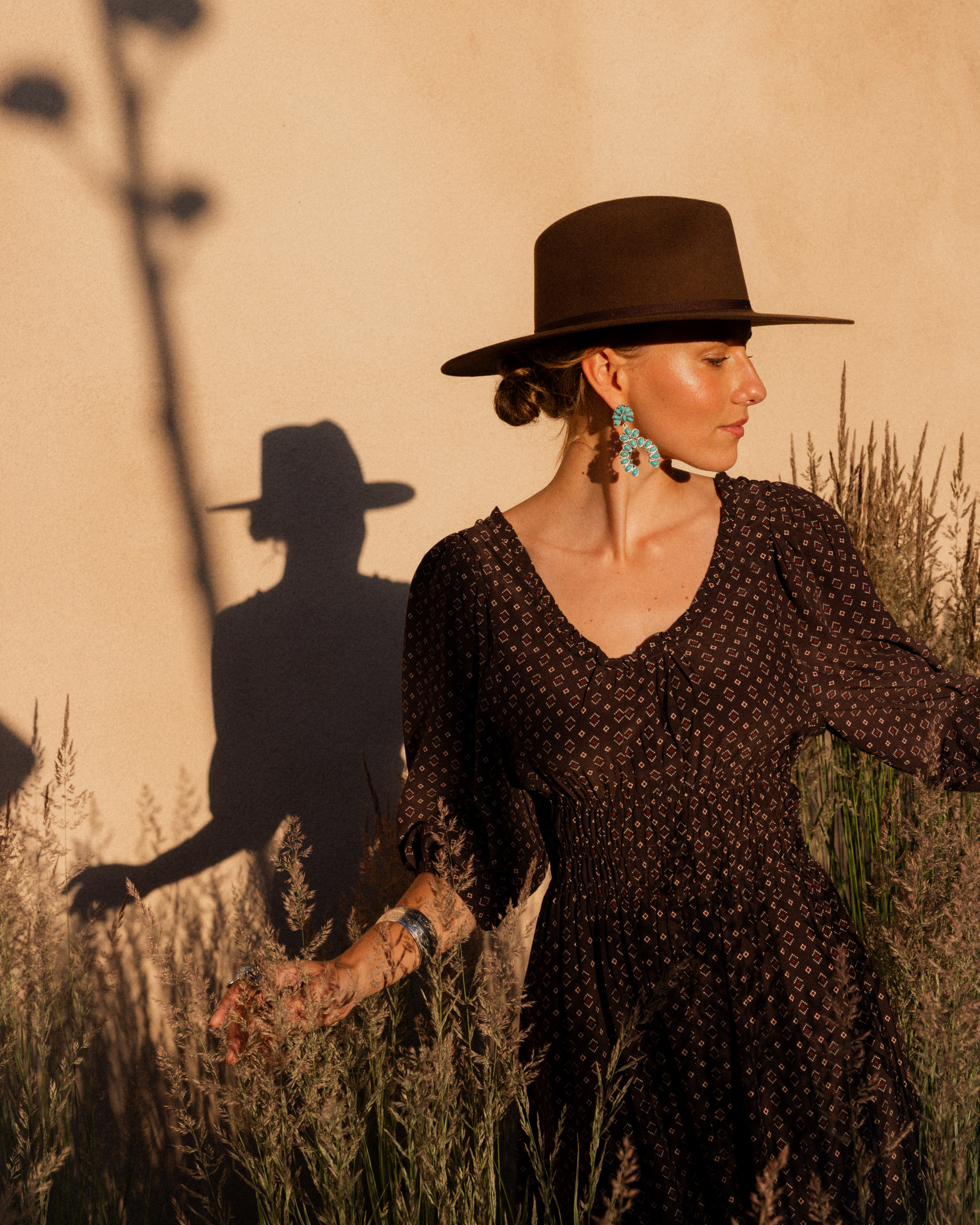 The Belle Wool Cowgirl Hat - Medium Brown Wool