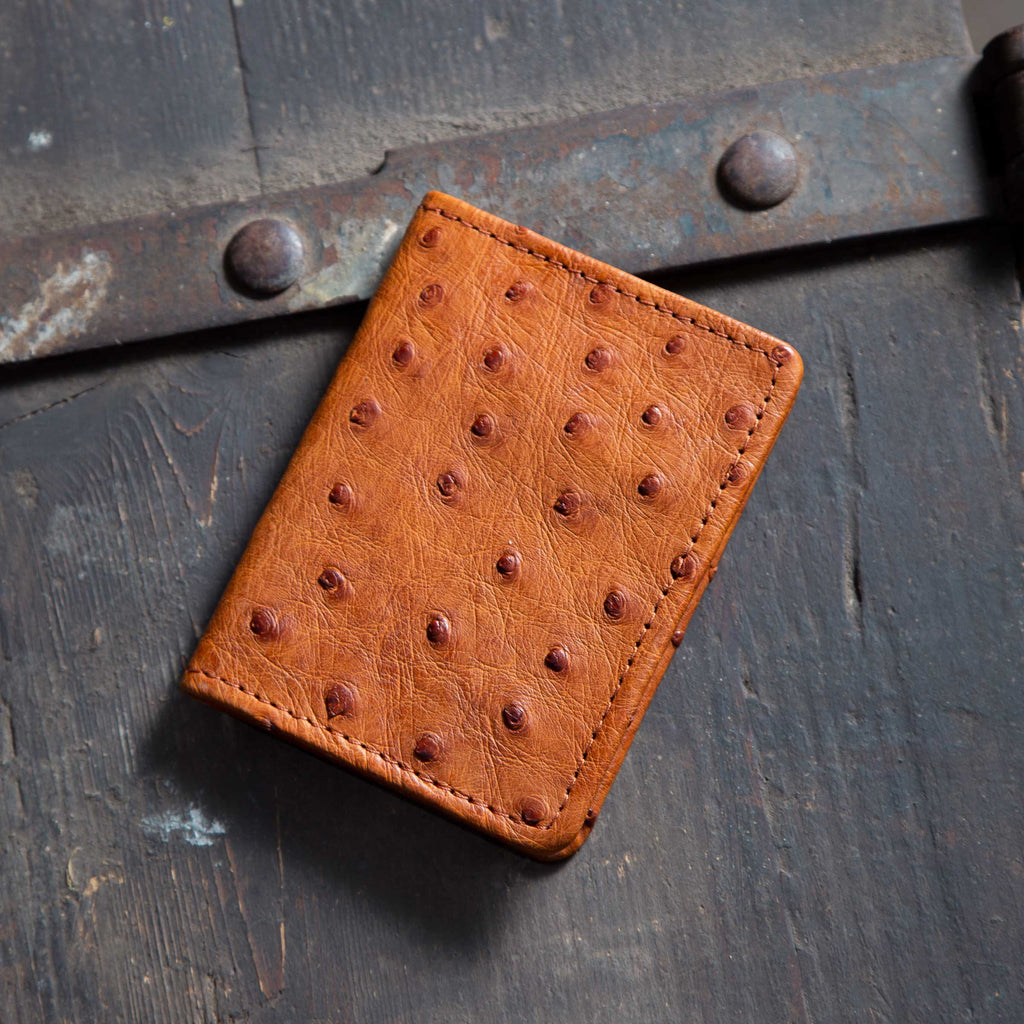 Ostrich Bifold - Pecan Ostrich