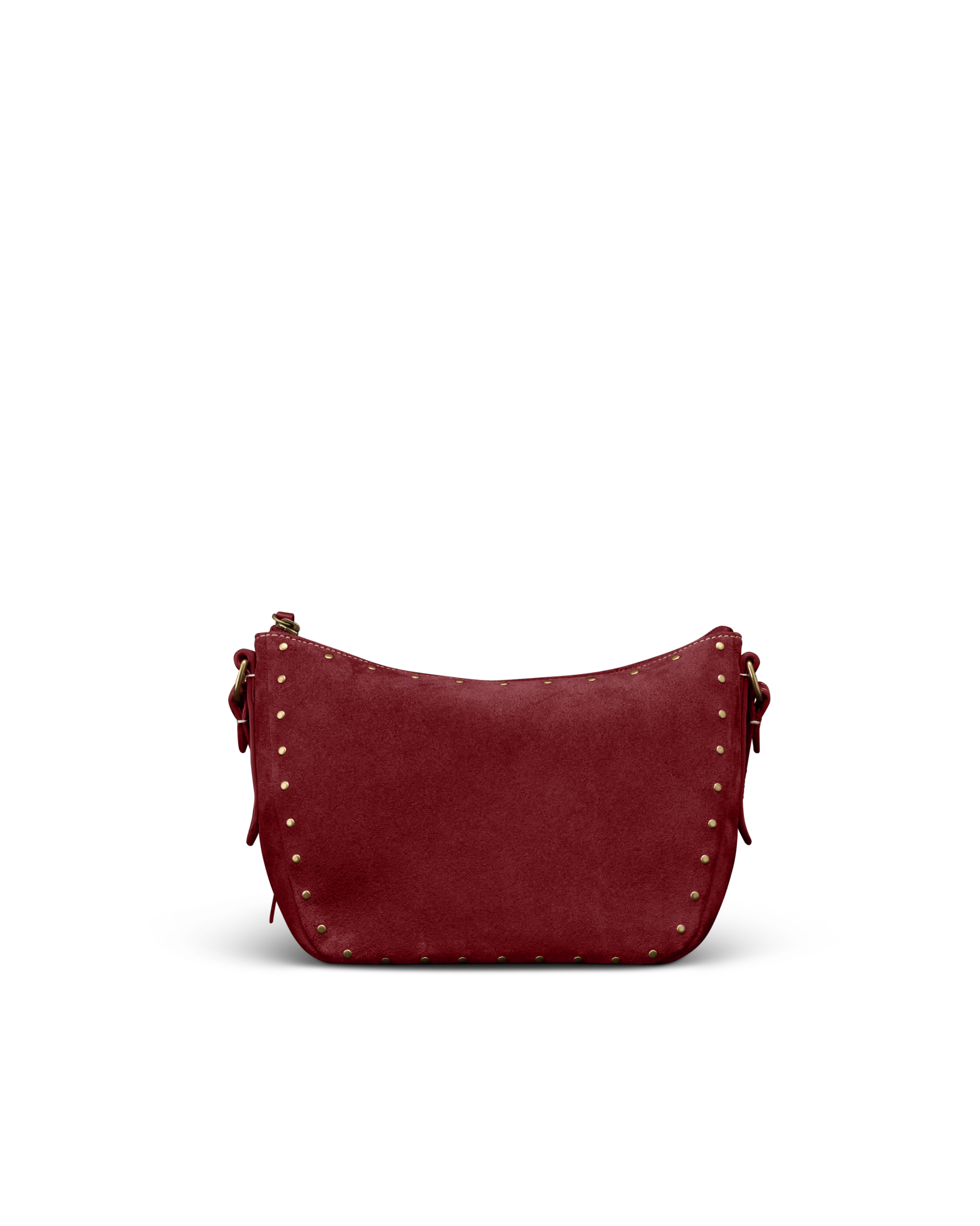 Slouchy Shoulder Bag - Cabernet Suede