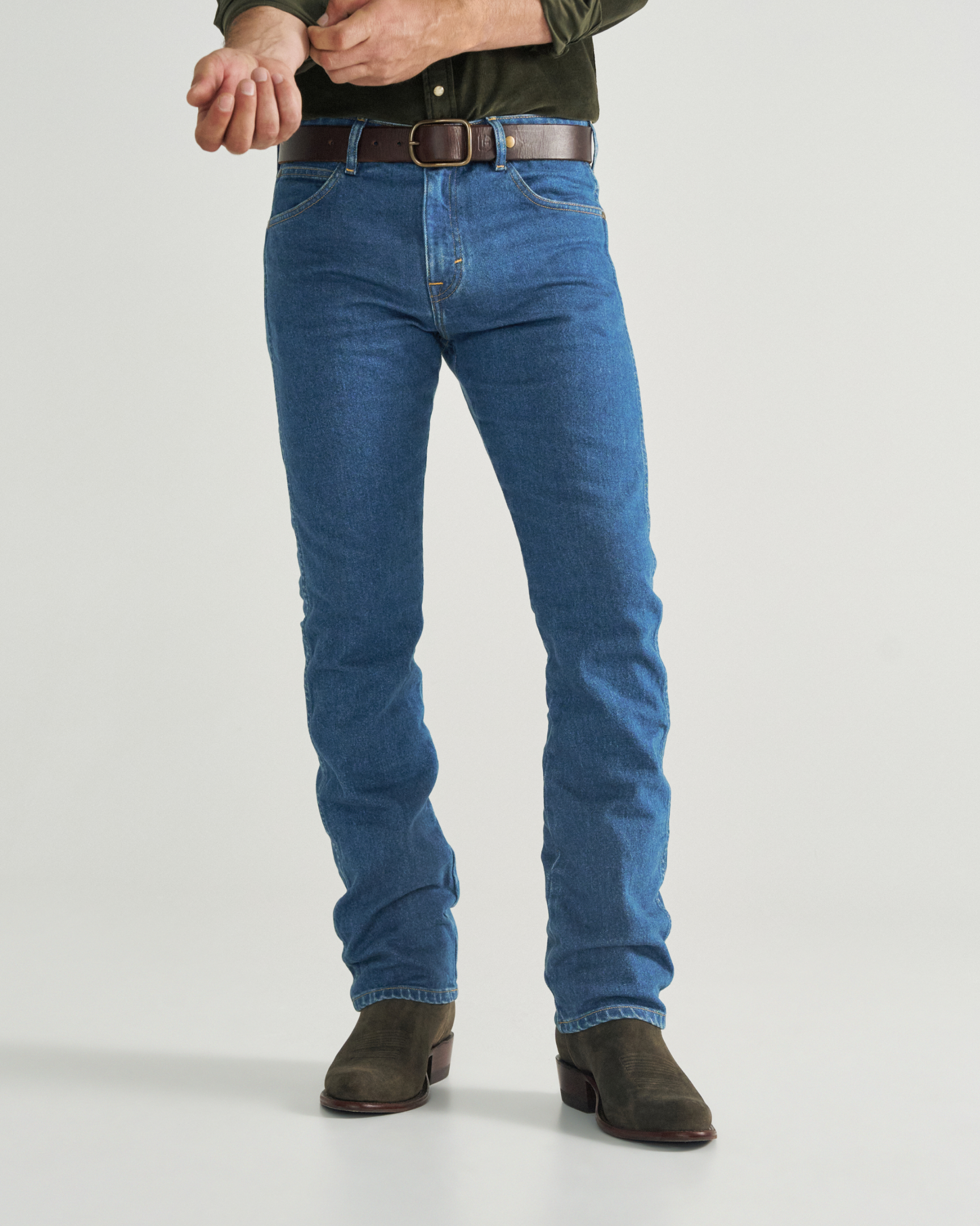 Men's Slim Straight Heritage Denim - Medium Blue Heritage Denim