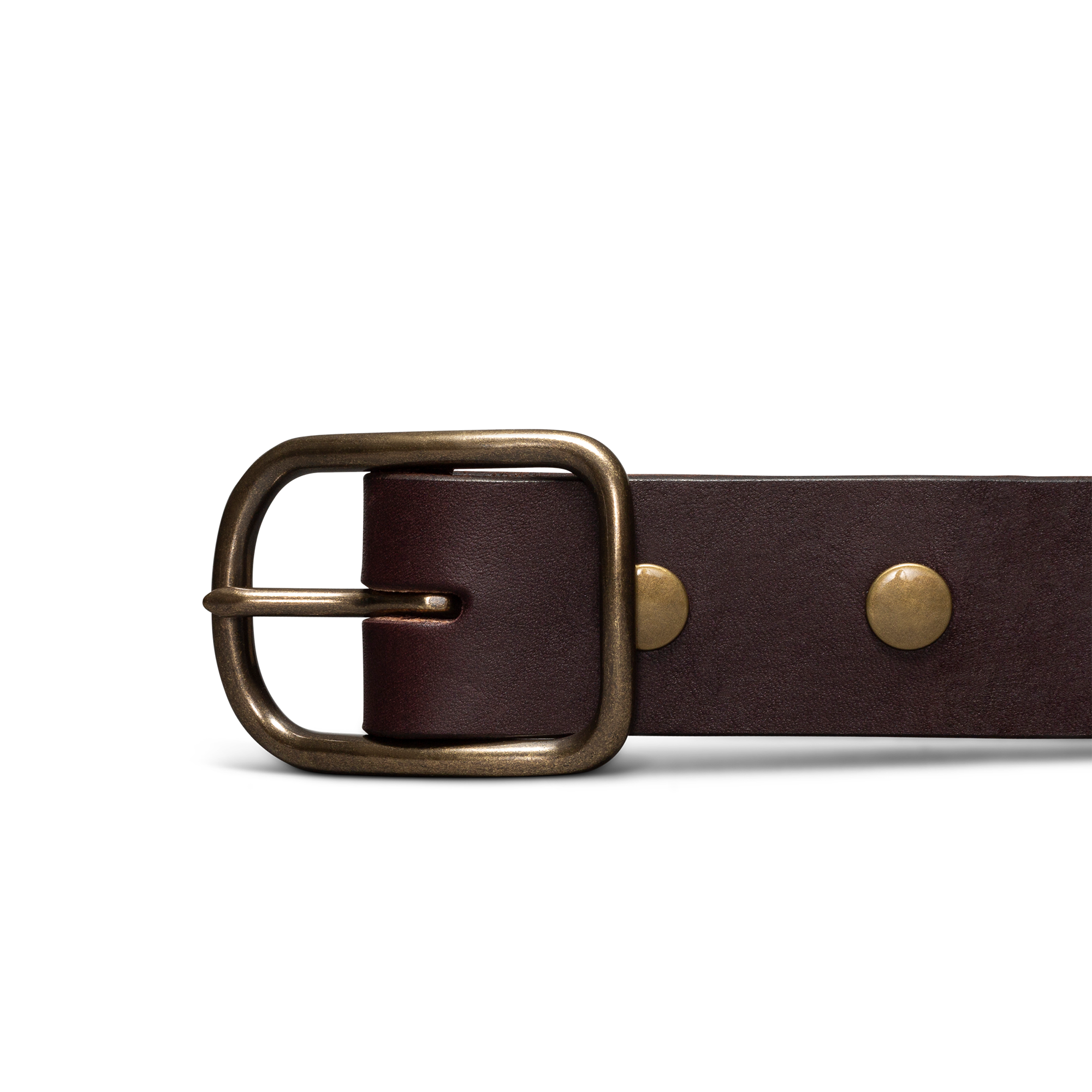 Men's Harness Leather Belt - Umber Cowhide