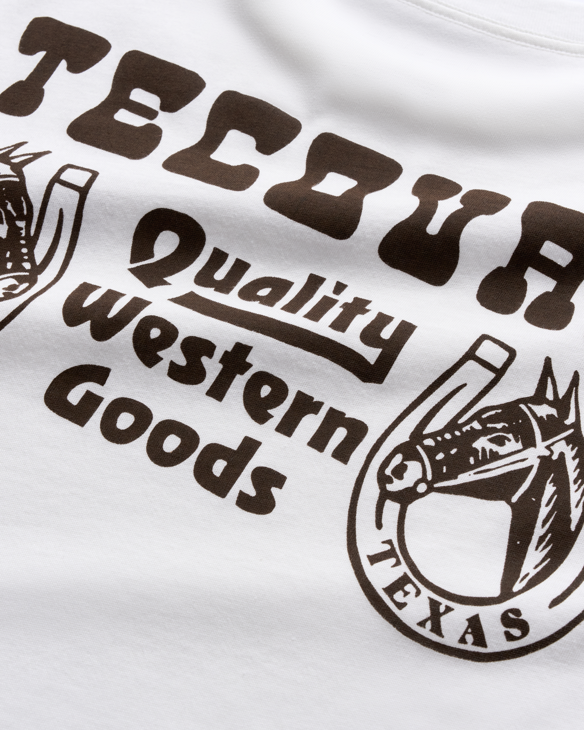Men's Western Lucky Horses Tee - Brown Bone Pima Cotton
