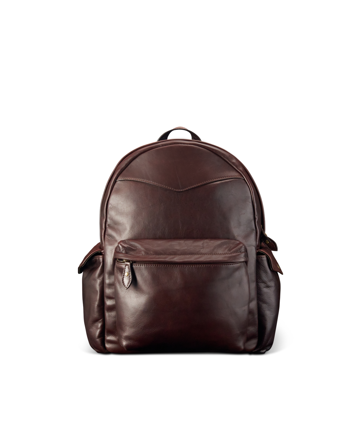 Men's Leather Backpack - Dark Brown Cowhide
