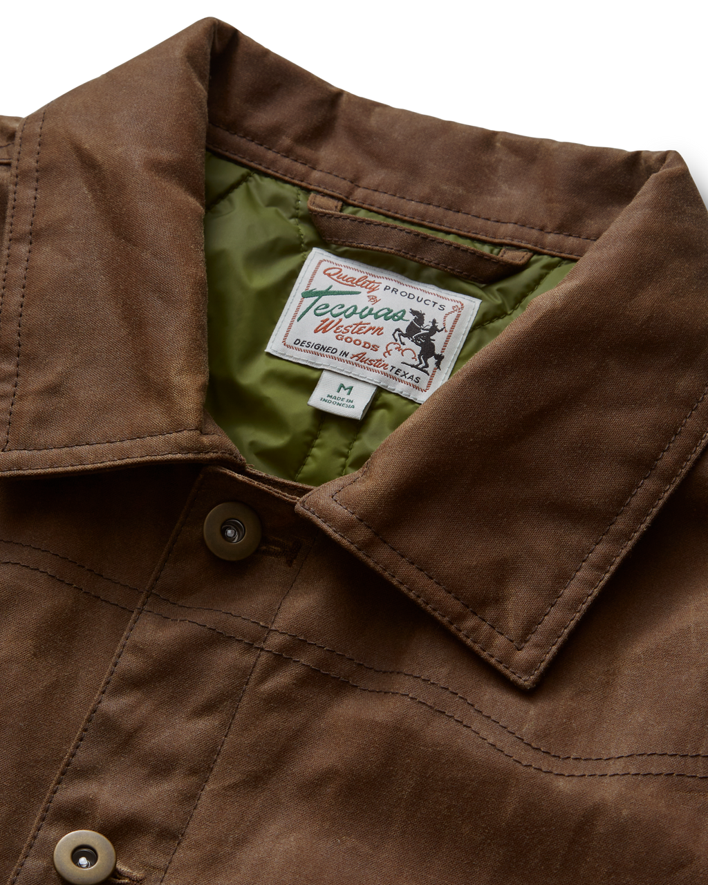 Men's Buckaroo Waxed Canvas Trucker Jacket - Tobacco Waxed Canvas