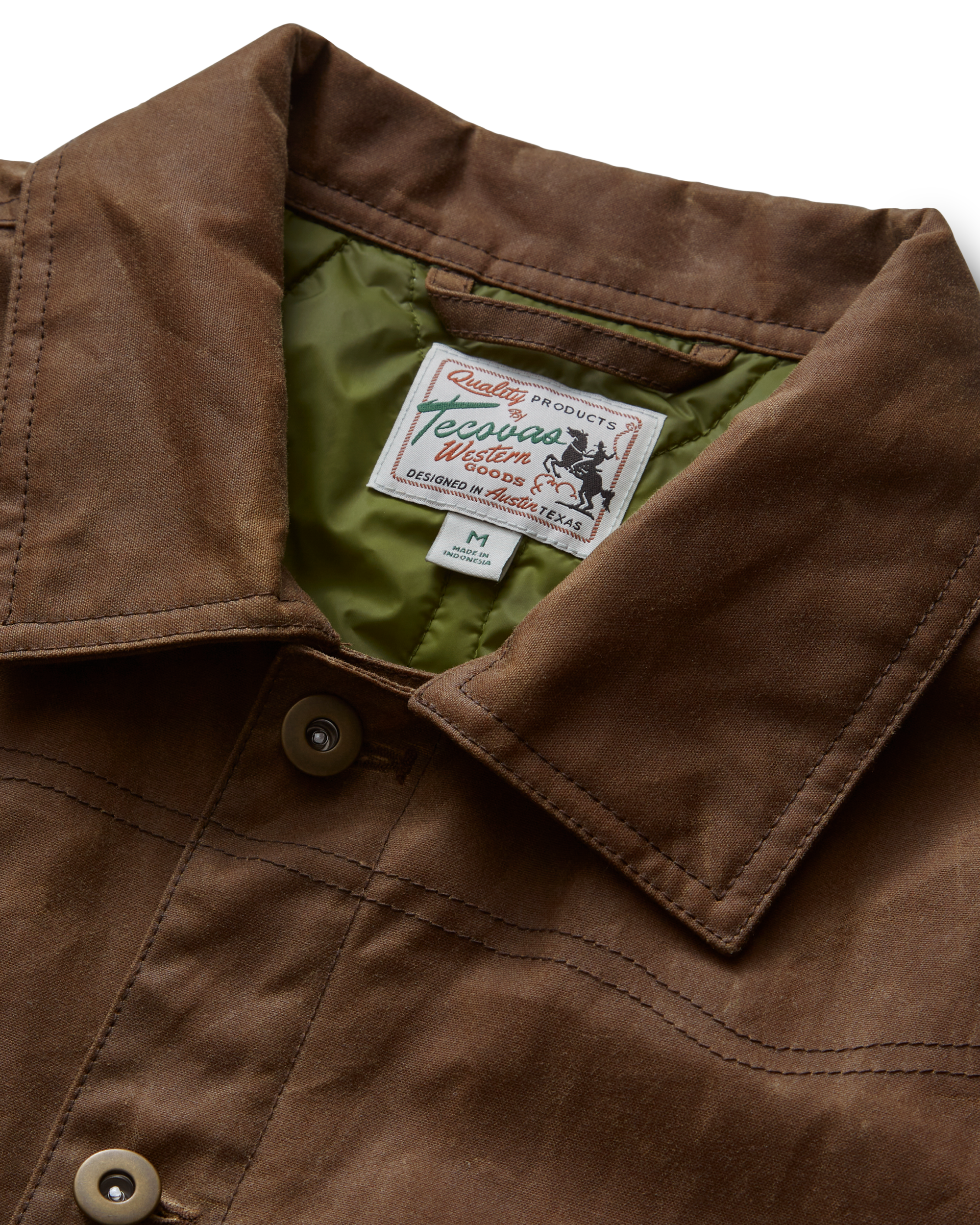 Men's Buckaroo Waxed Canvas Trucker Jacket - Tobacco Waxed Canvas