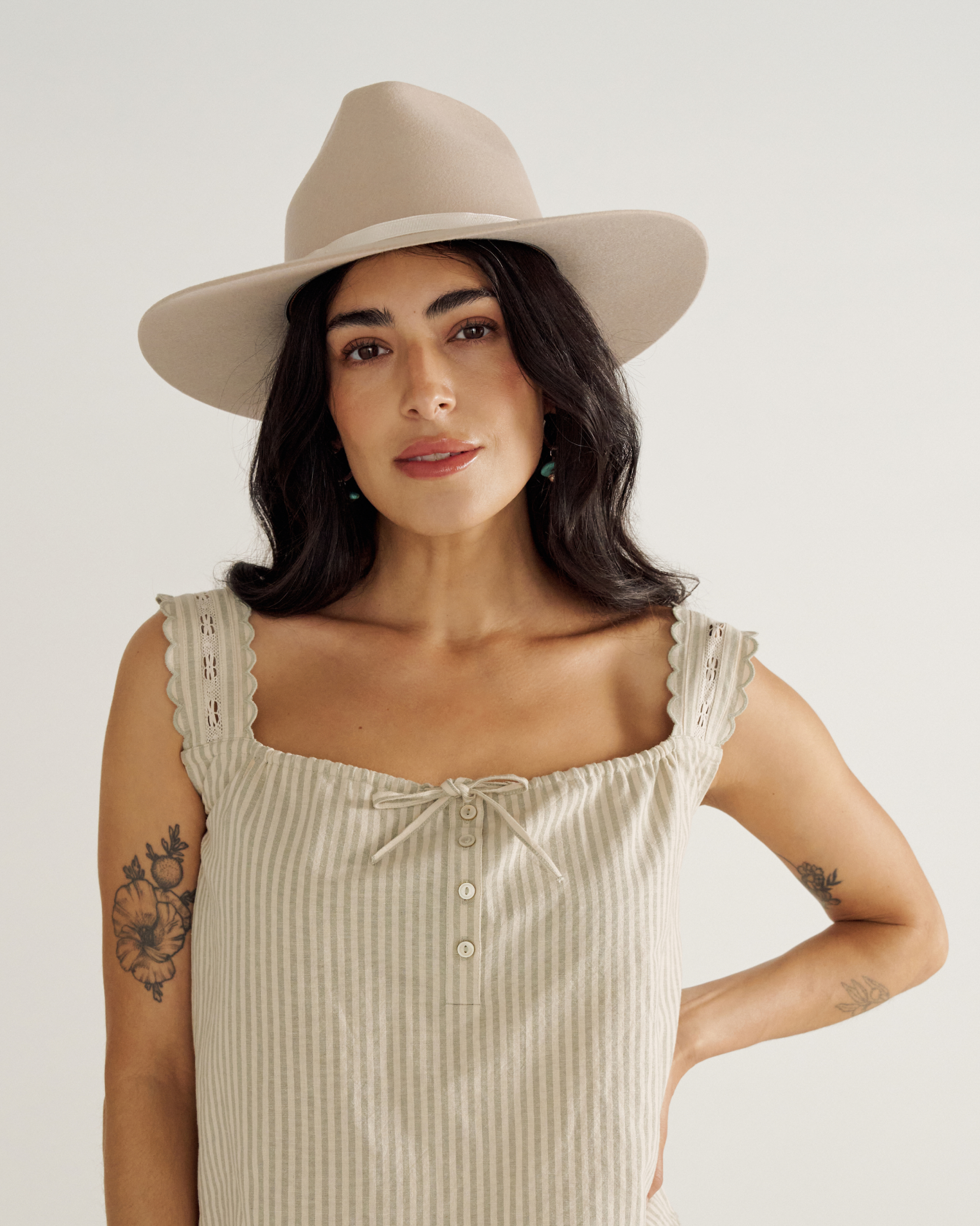 The Belle Wool Cowgirl Hat - Cream Wool