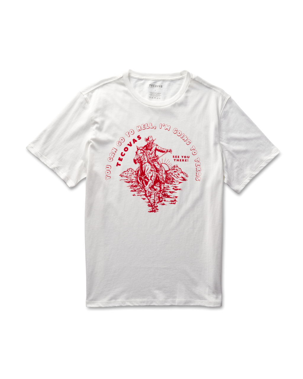 Men's I'm Going to Texas Tee - Bone Red Pima Cotton