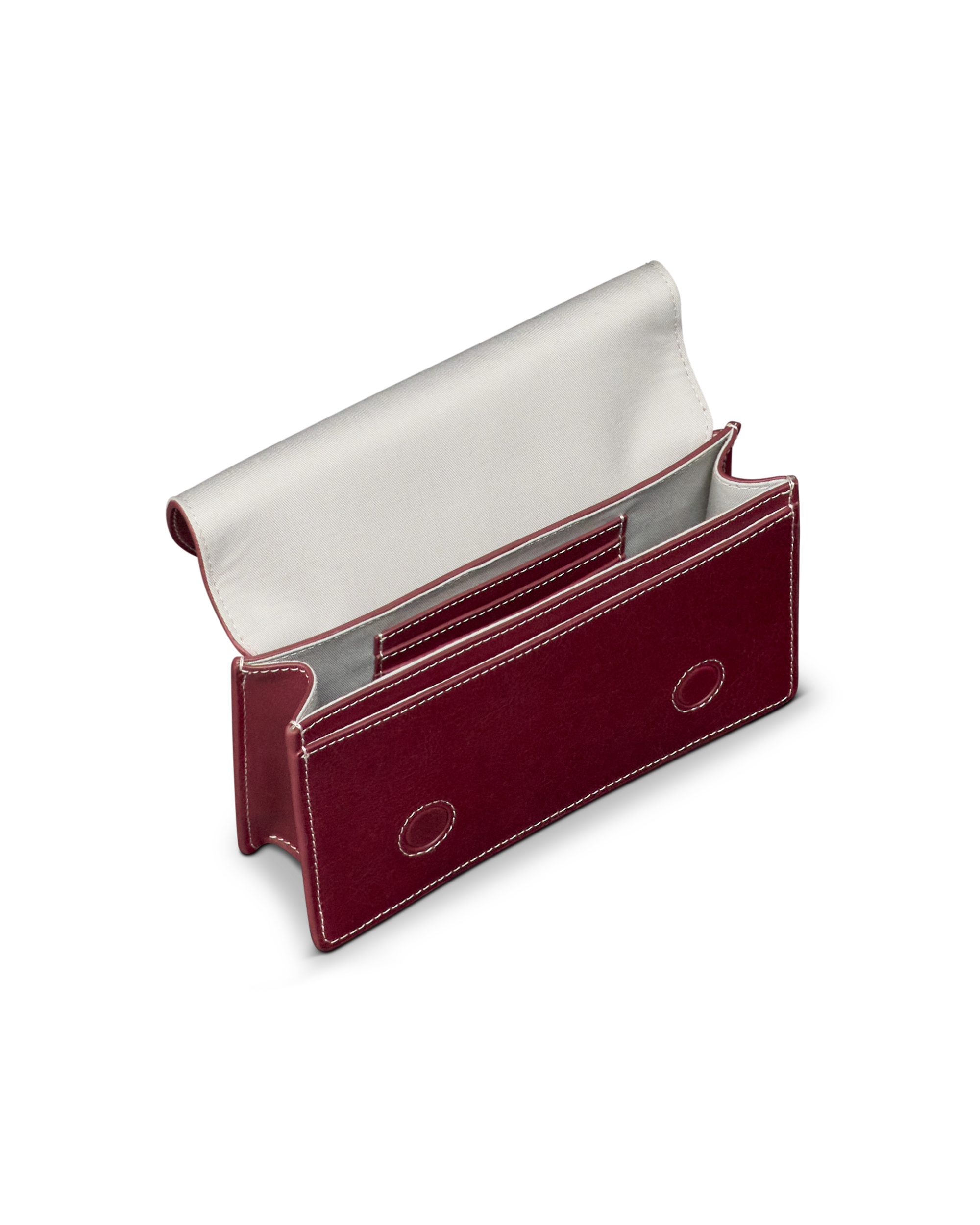 Concho Chain Crossbody - Cabernet Cowhide