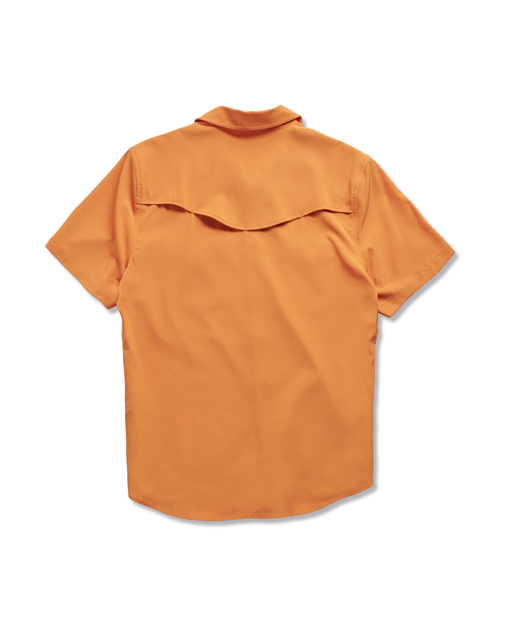 Men's Performance Short Sleeve Western Pearl Snap - Orange Zest Performance