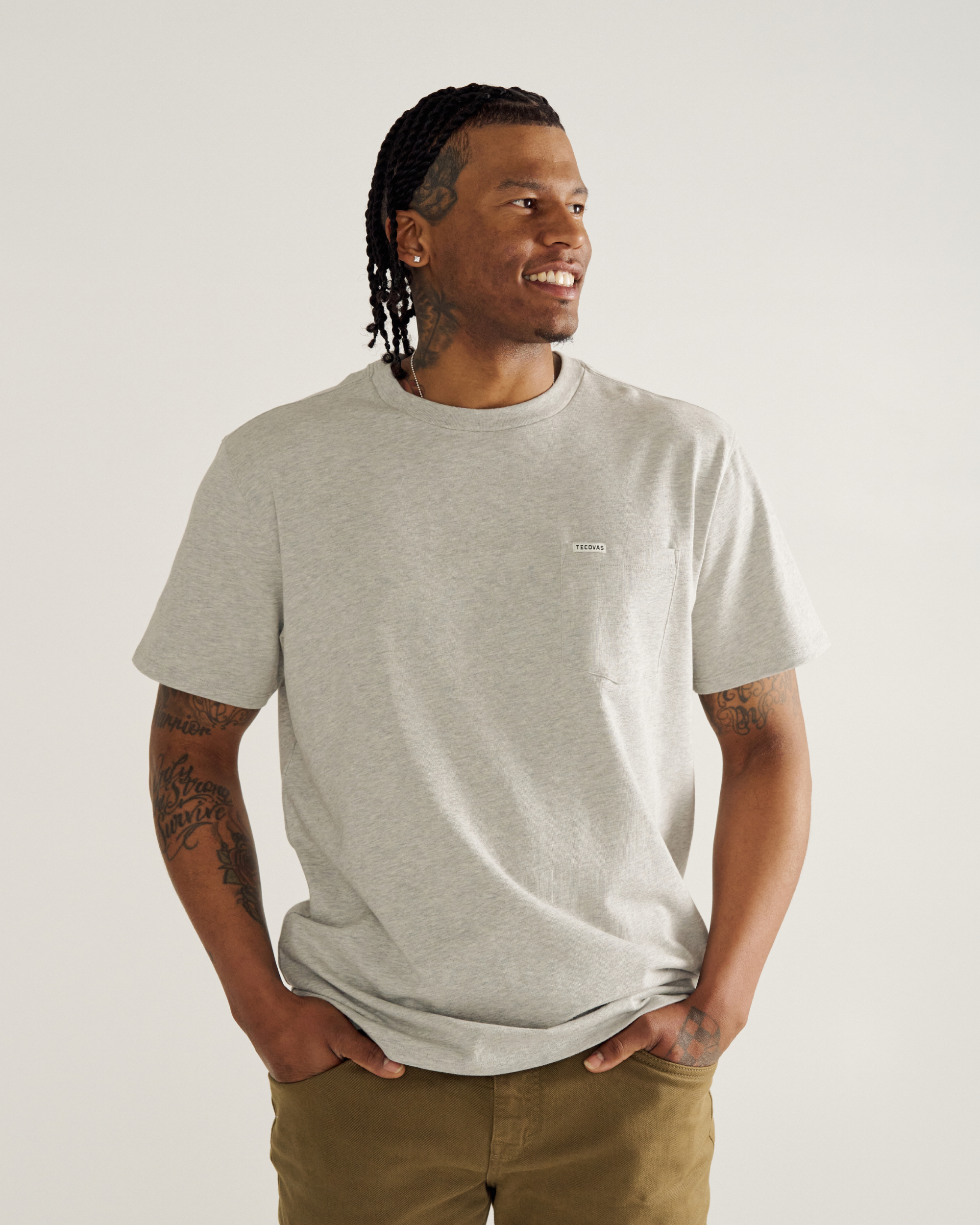 Men's Standard Issue Pocket Tee - Gray Heather Cotton