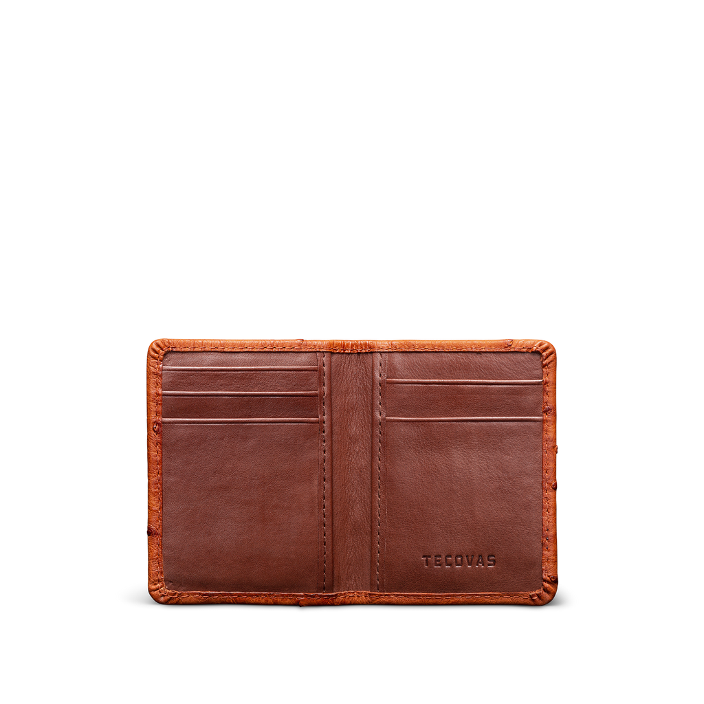 Ostrich Bifold - Pecan Ostrich