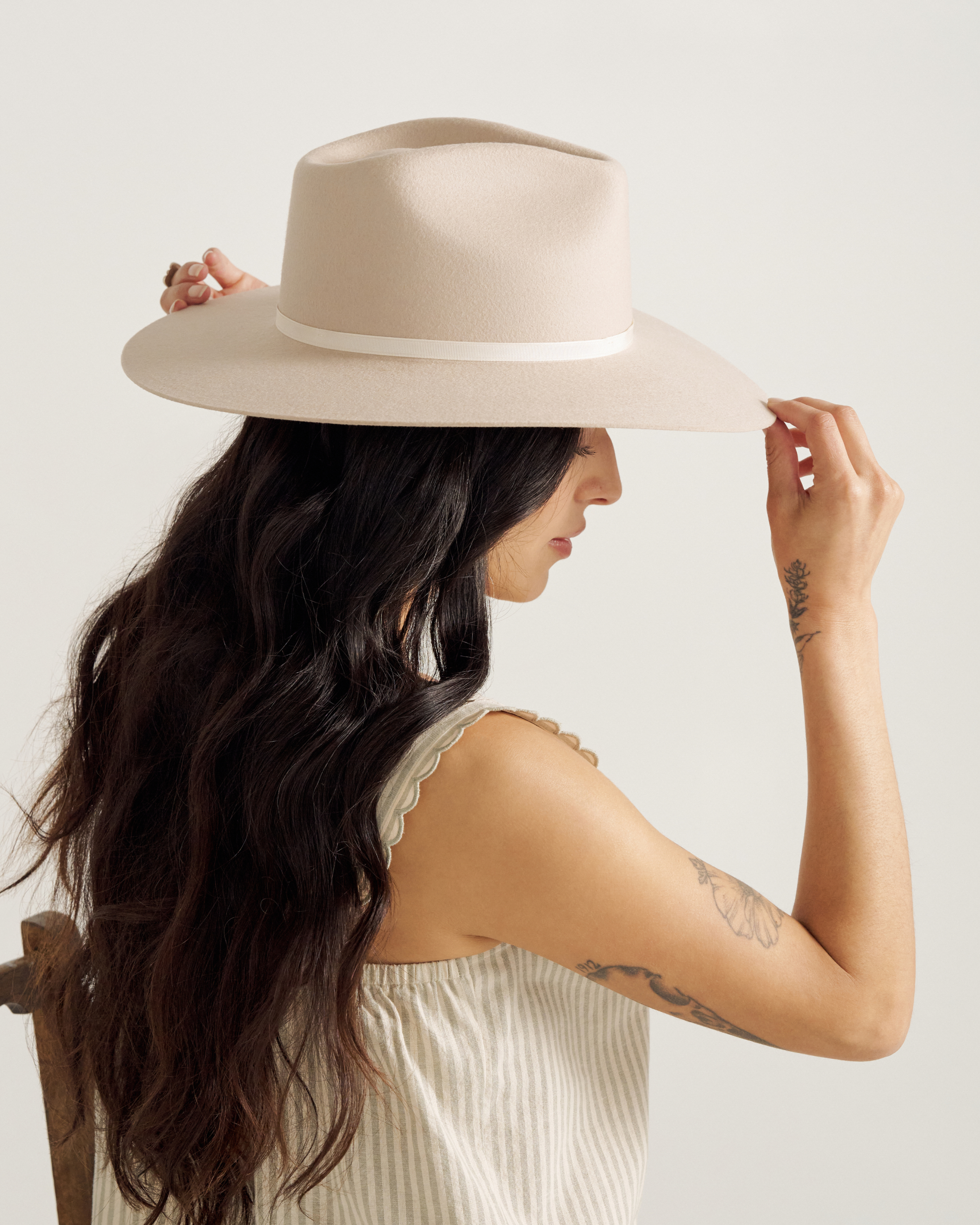 The Belle Wool Cowgirl Hat - Cream Wool