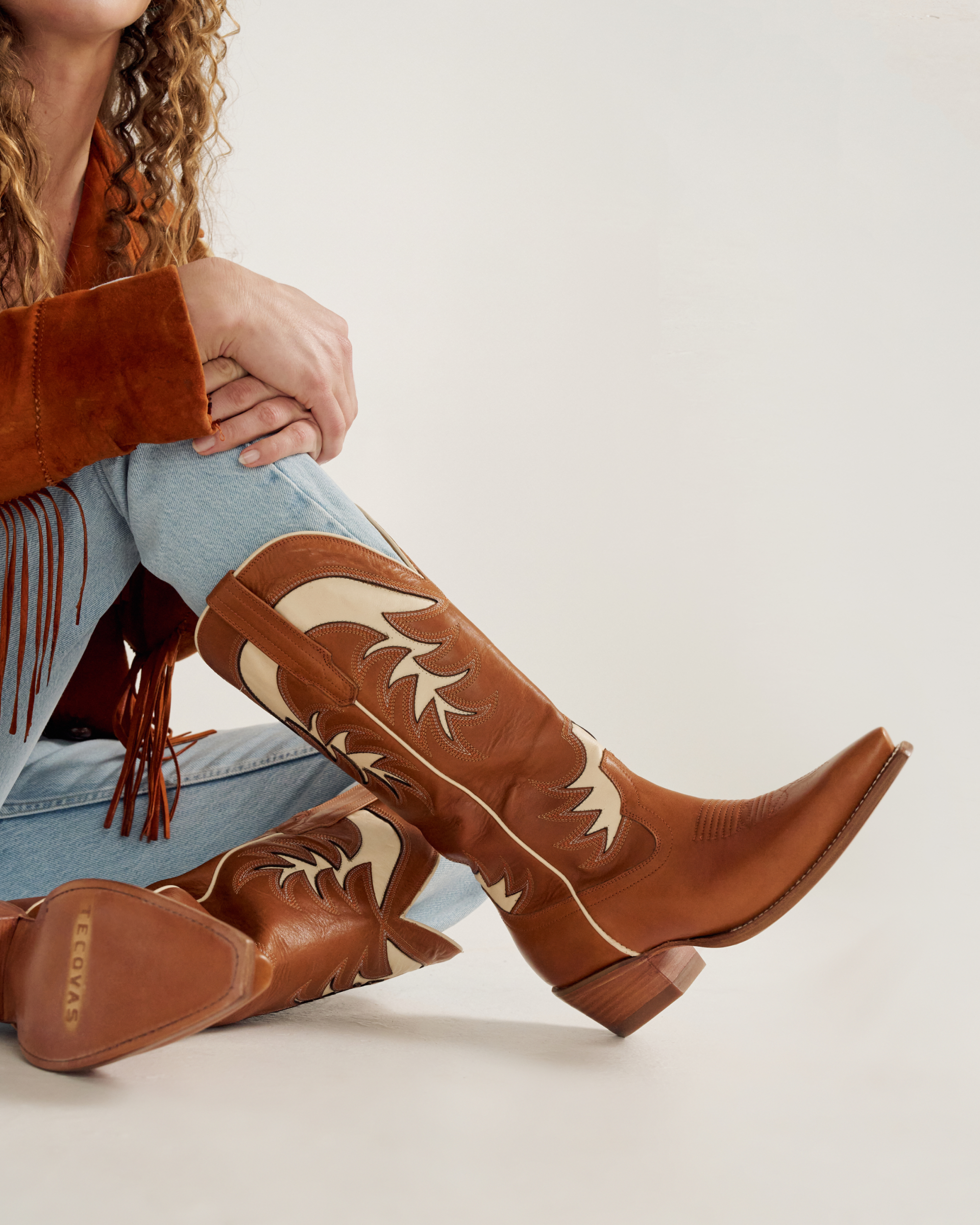 The Annie - Pecan Bone Cowhide