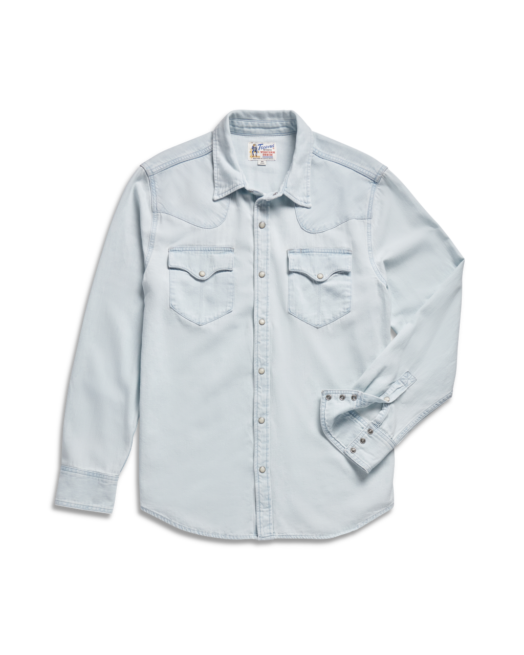 Men's Denim Long Sleeve Pearl Snap - Ultra Light Denim