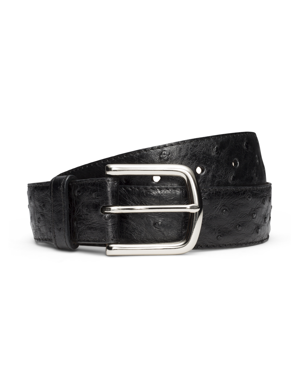 Men's Ostrich Belt - Midnight Ostrich
