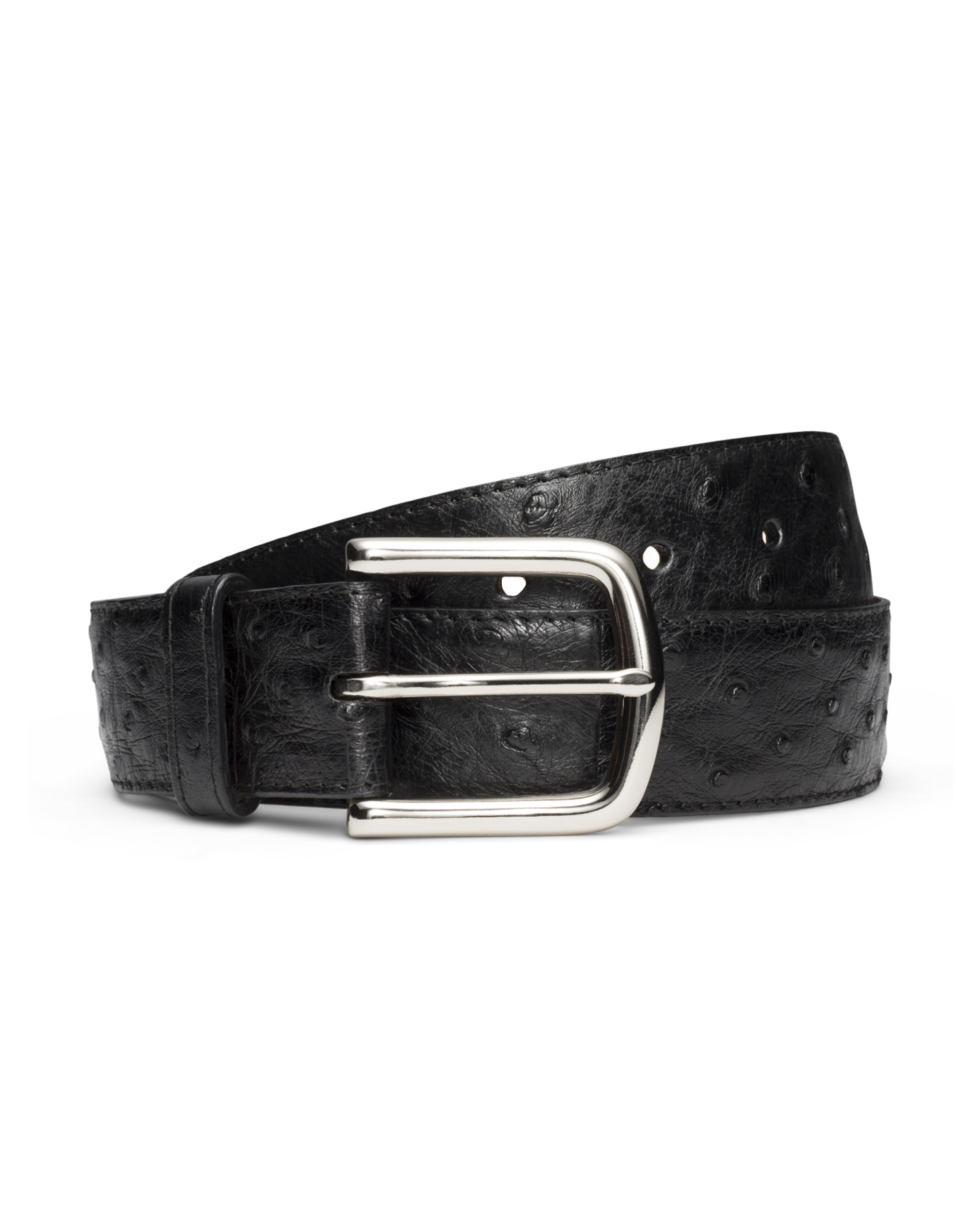 Men's Ostrich Belt - Midnight Ostrich