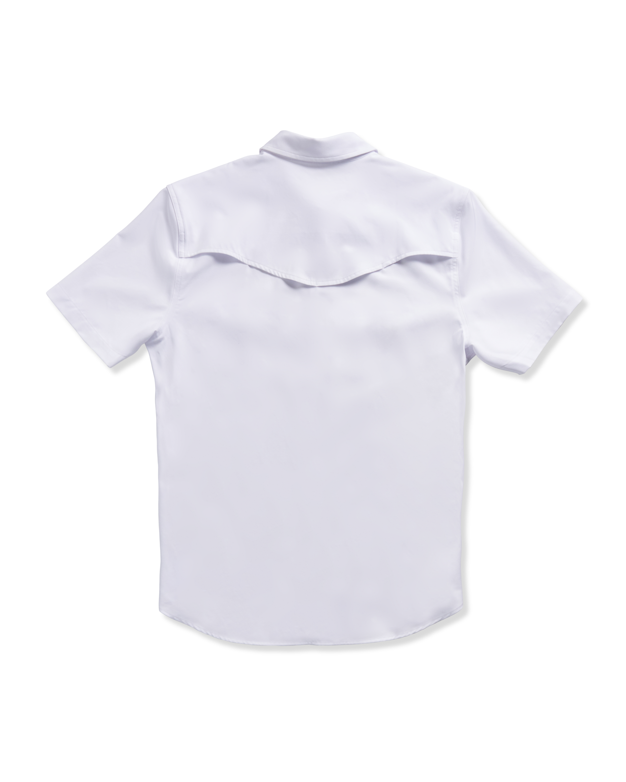 Men's Performance Short Sleeve Western Pearl Snap - White Performance