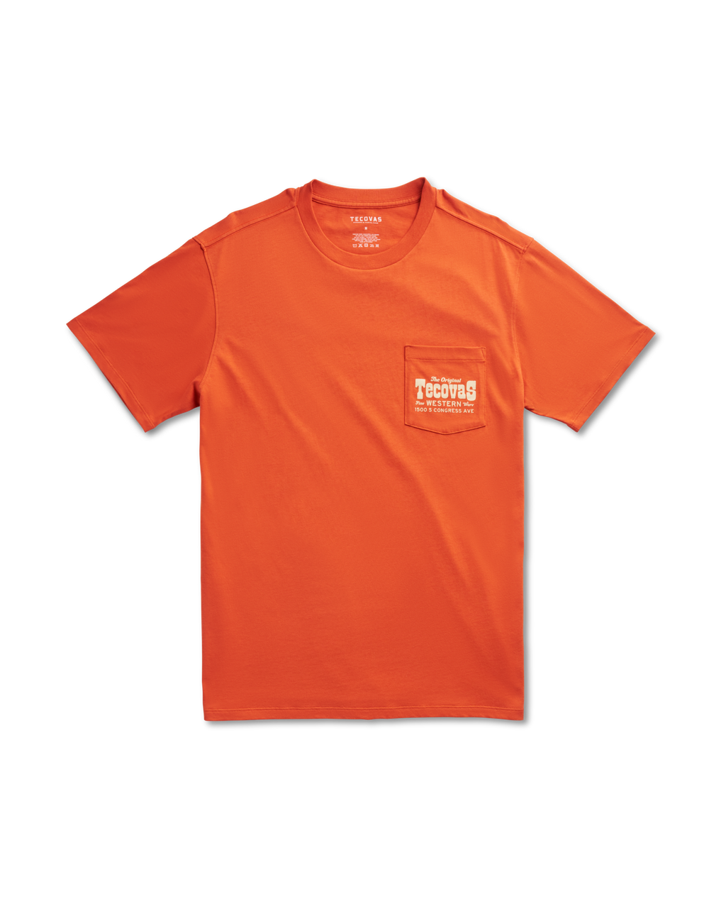 Men's Original Western Pocket Tee - Orange Bone Pima Cotton