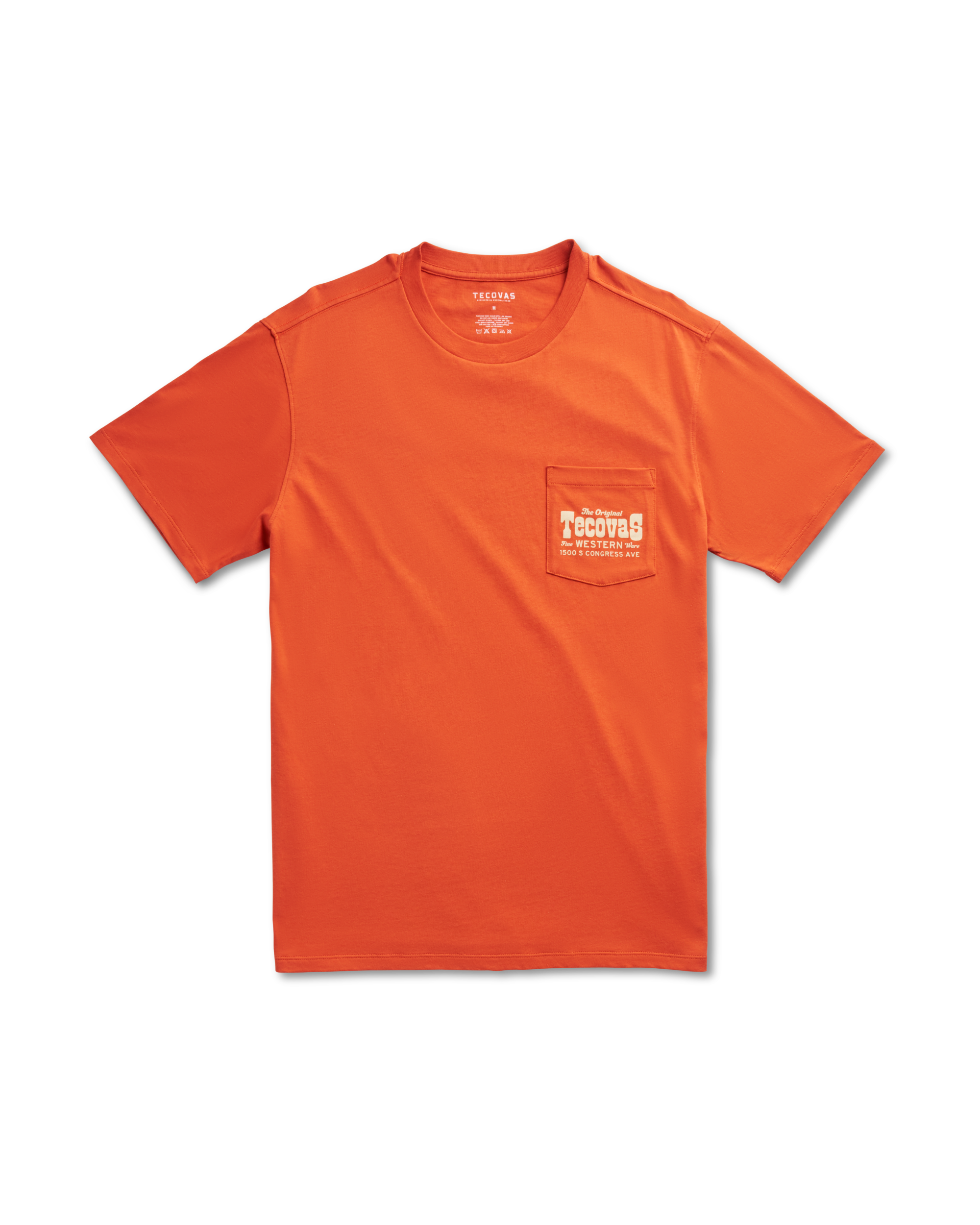 Men's Original Western Pocket Tee - Orange Bone Pima Cotton