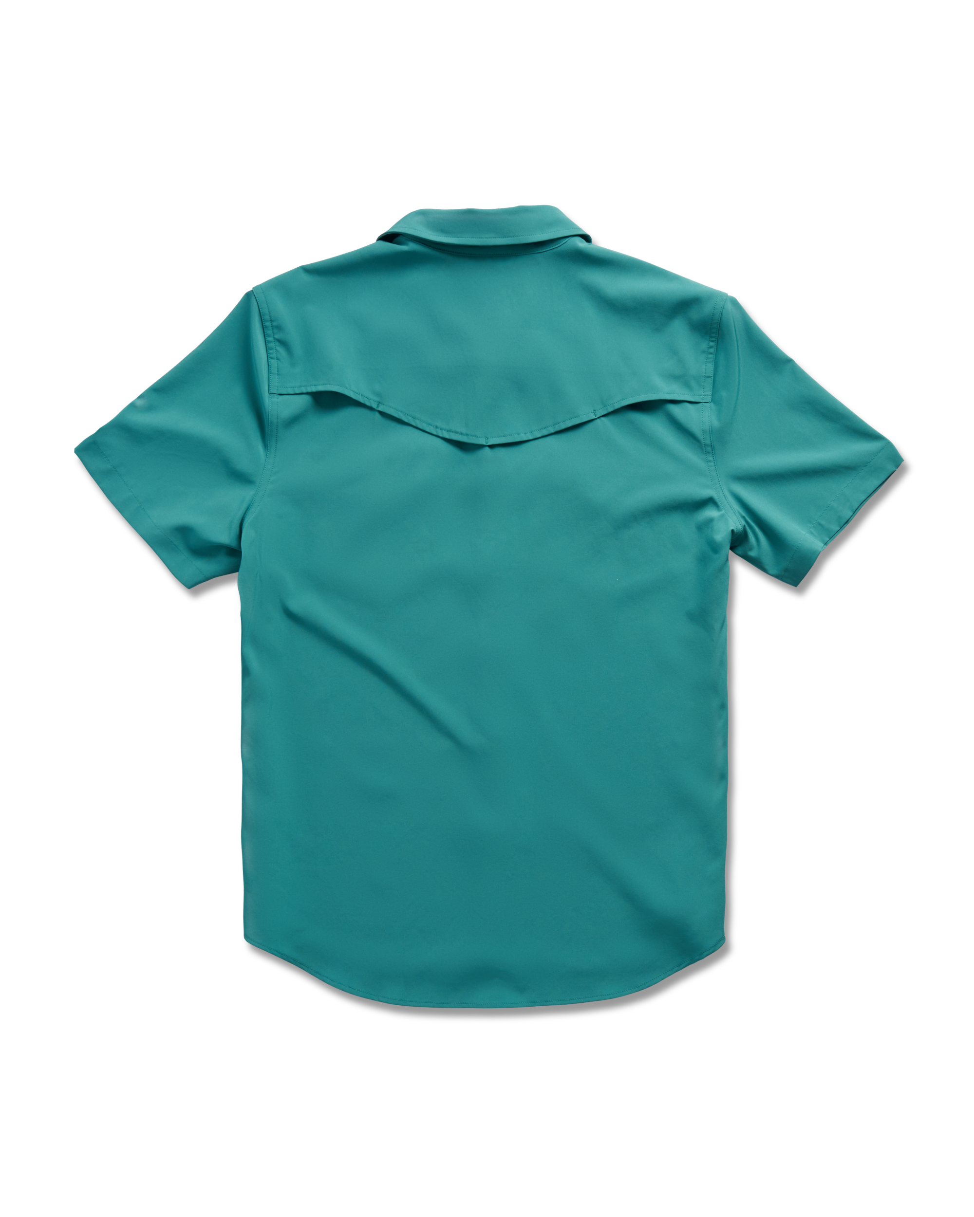 Men's Performance Short Sleeve Western Pearl Snap - Deep Jungle Performance