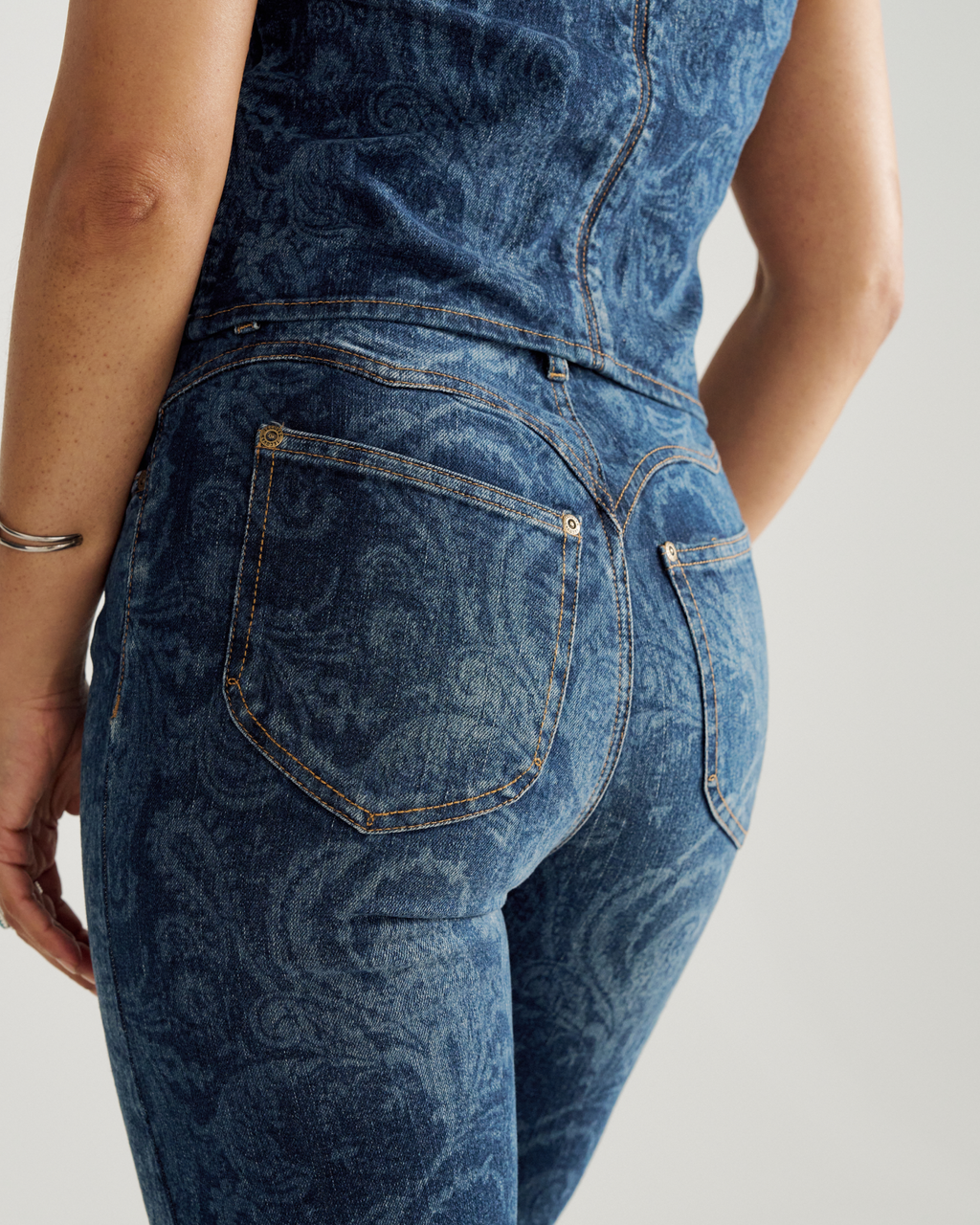 Women's Vintage High Rise Jean - Blue Paisley Denim