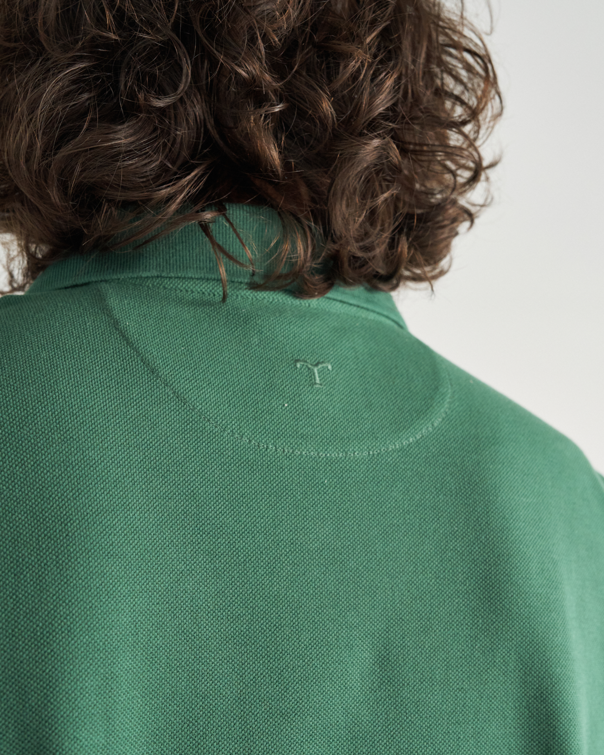 Men's Polo Short Sleeve Pearl Snap - Hunter Green Cotton