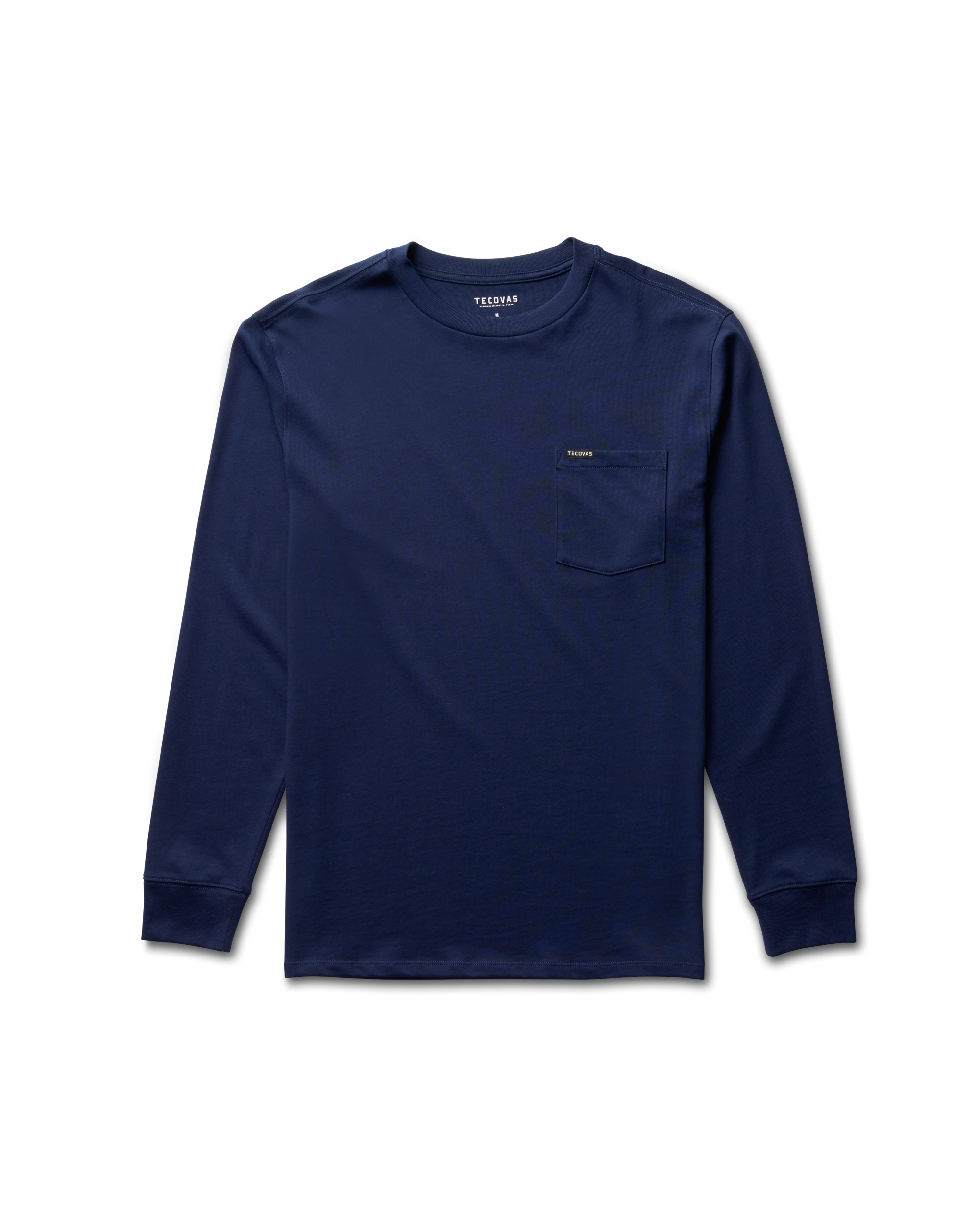 Men's Long Sleeve Standard Issue Pocket Tee - Navy Cotton