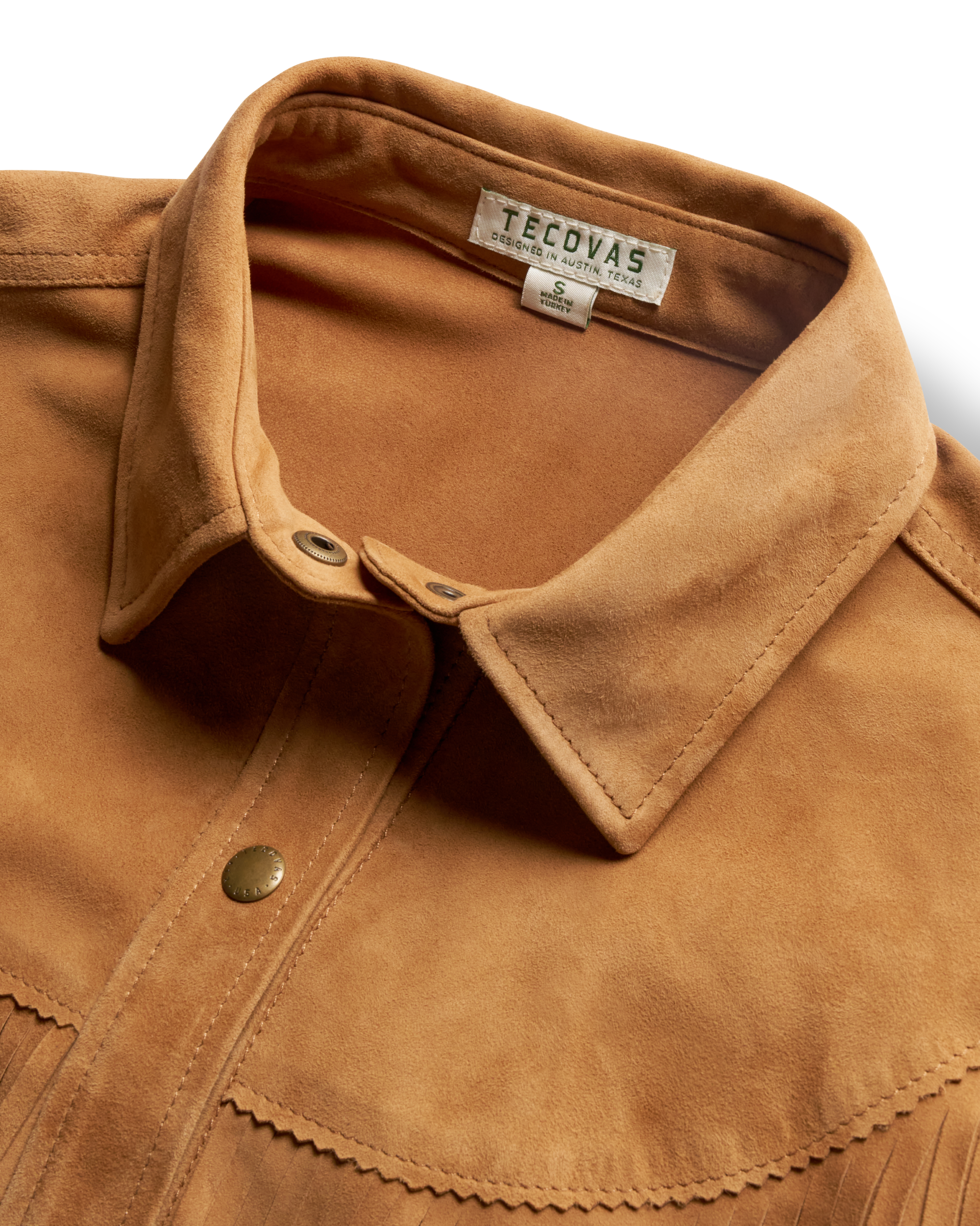 Women's Suede Shacket - Tan Suede