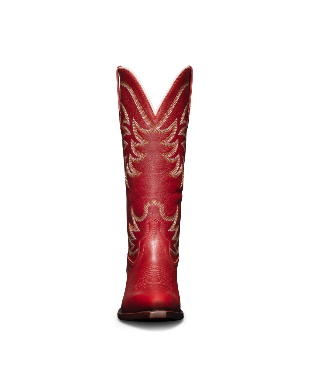 The Annie Wide Calf - Scarlet Cowhide