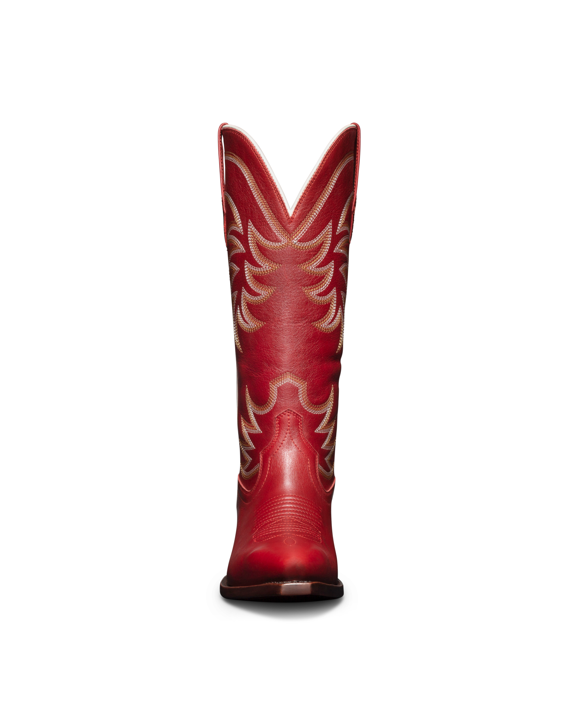 The Annie Wide Calf - Scarlet Cowhide