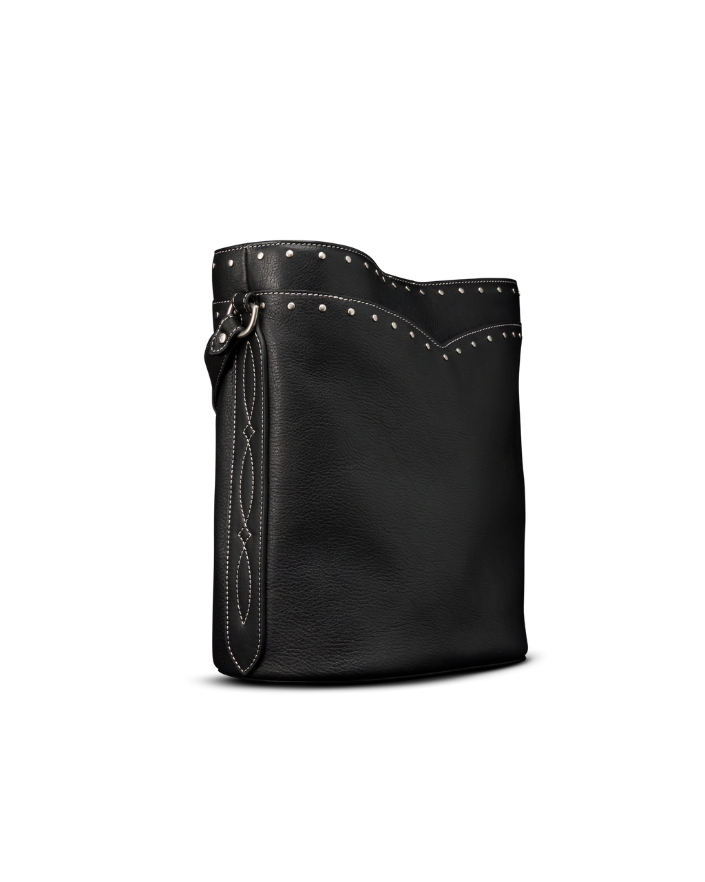 Cowhide Bucket Bag - Black Cowhide