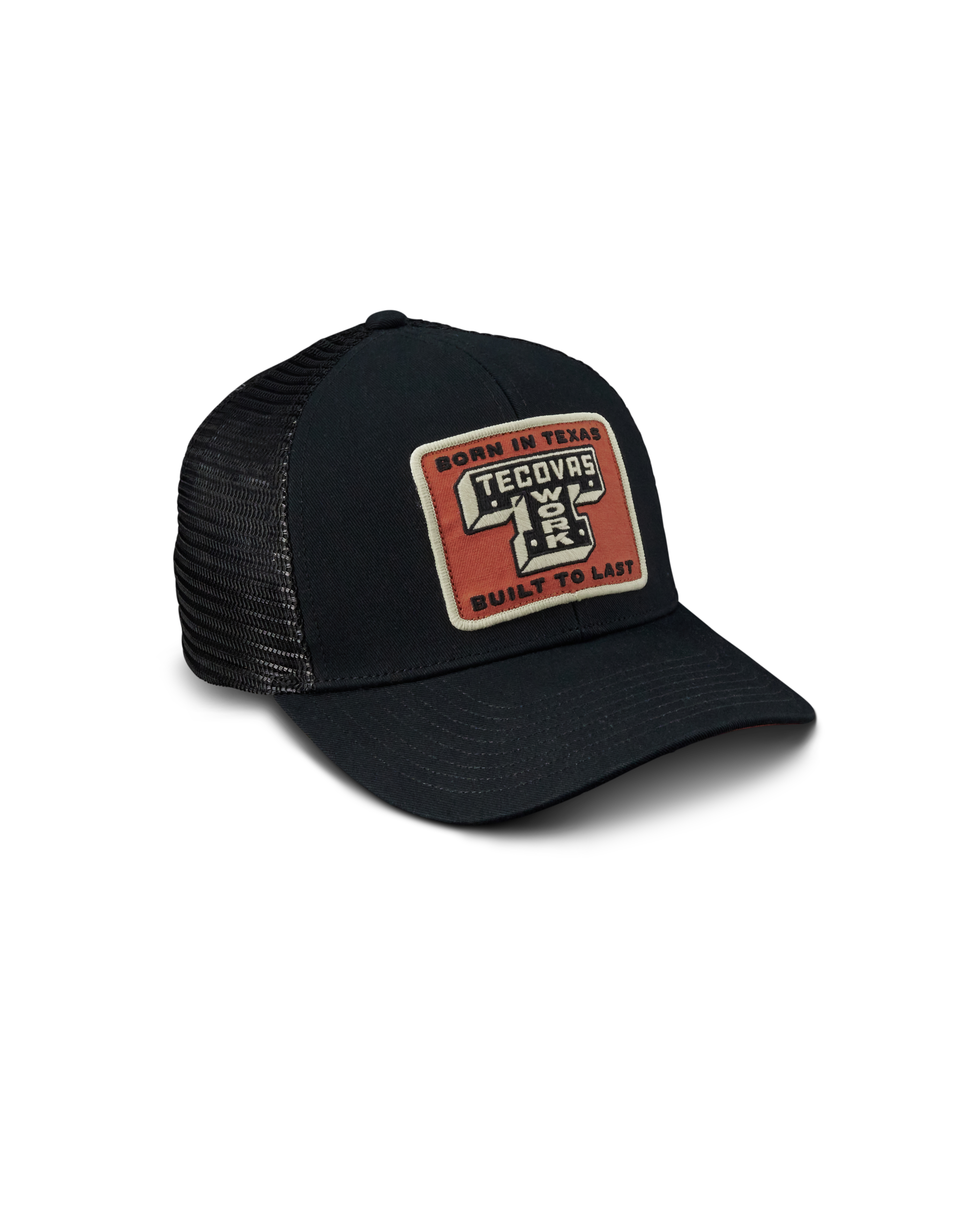 Tecovas Work Trucker Hat - Black Cotton Polyester
