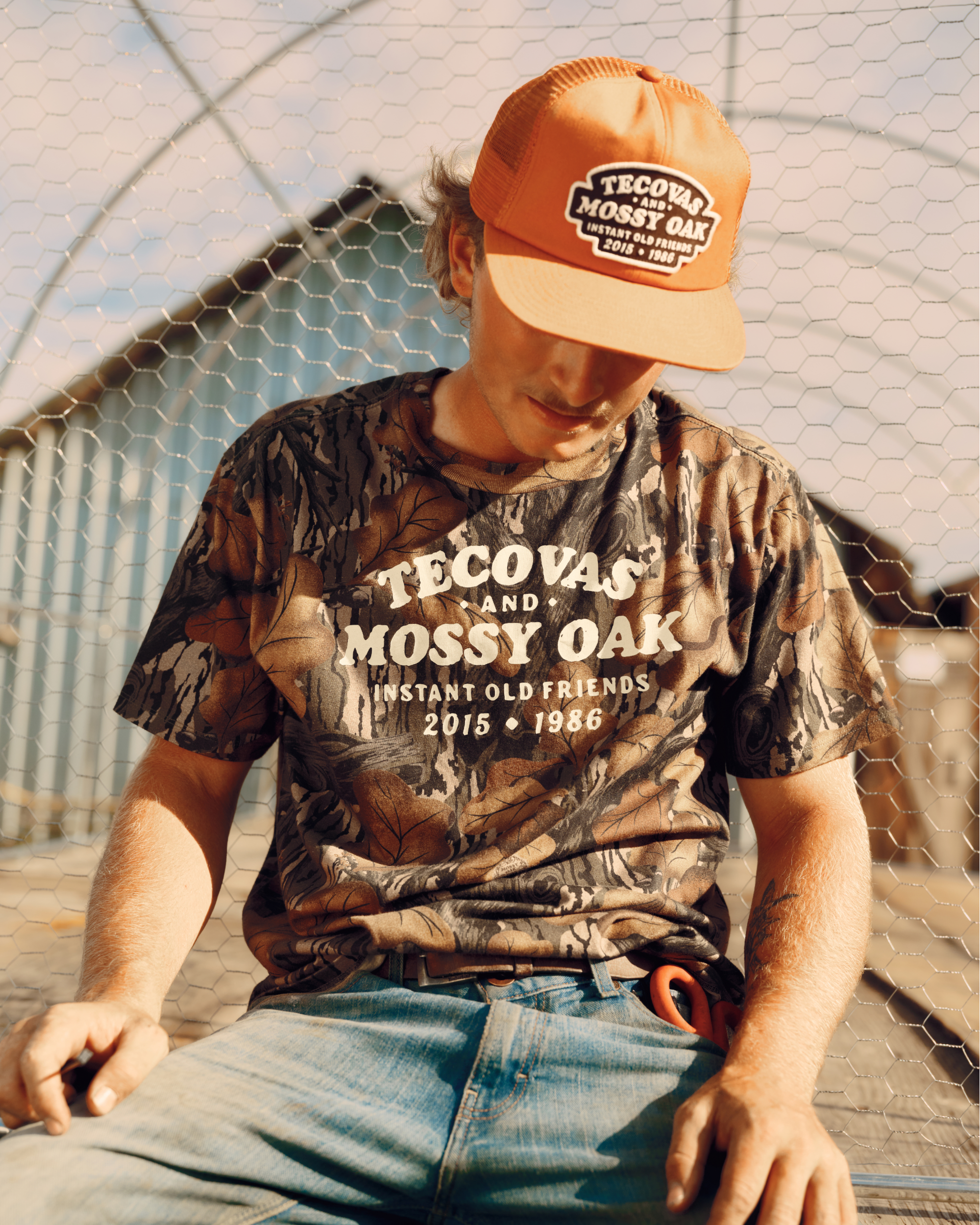 Men's Tecovas x Mossy Oak Fall Foliage Tee - Fall Foliage Cotton