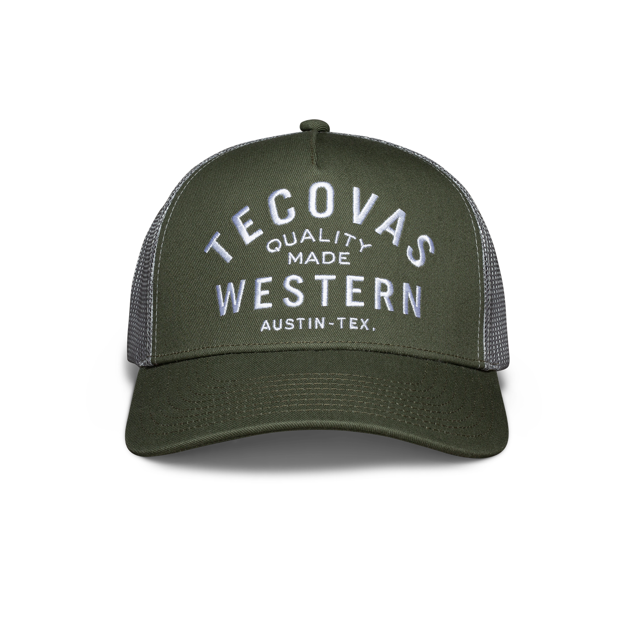 Quality Made Trucker Hat - Olive Cotton Polyester