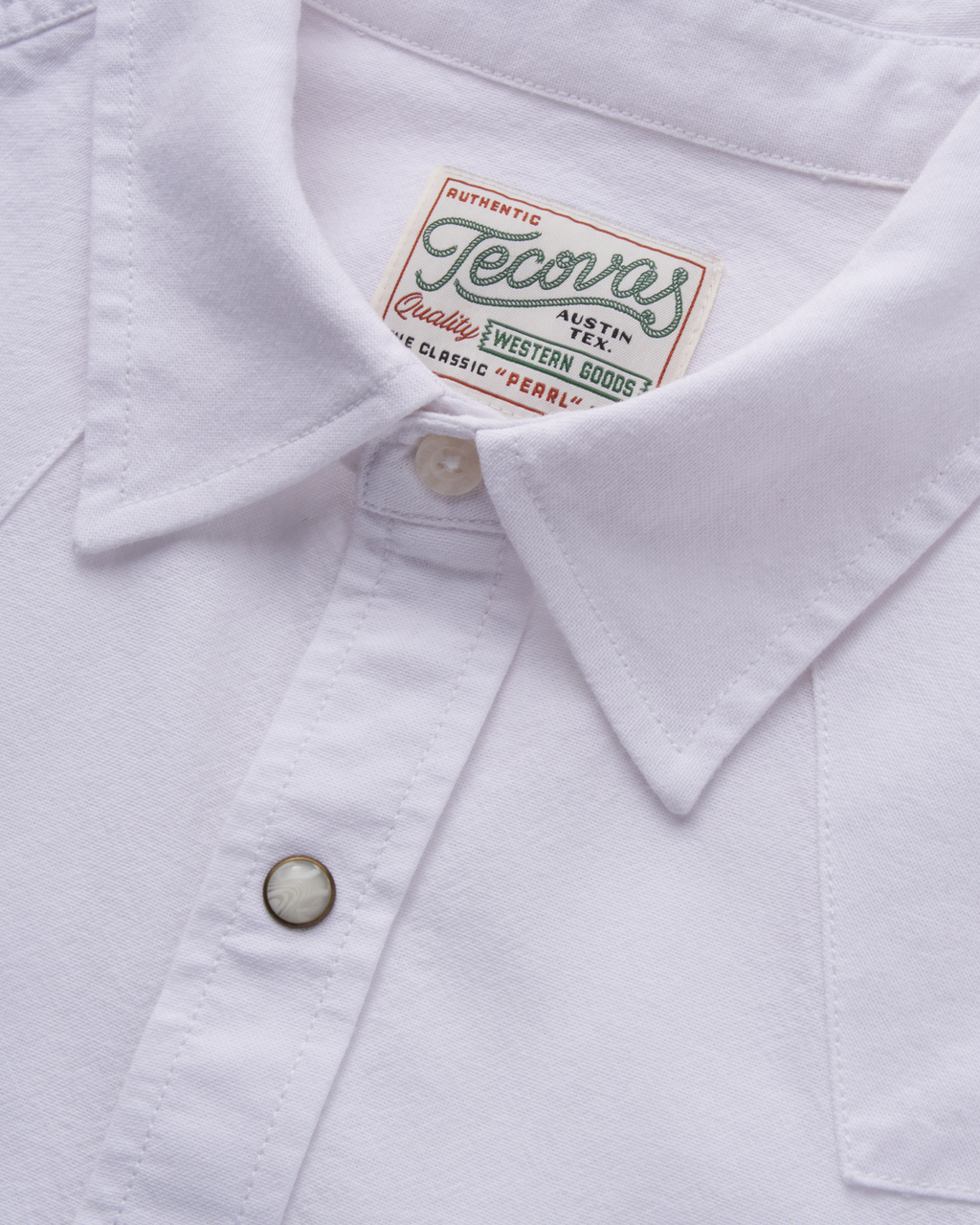 Men's Sawtooth Oxford Pearl Snap - White Cotton