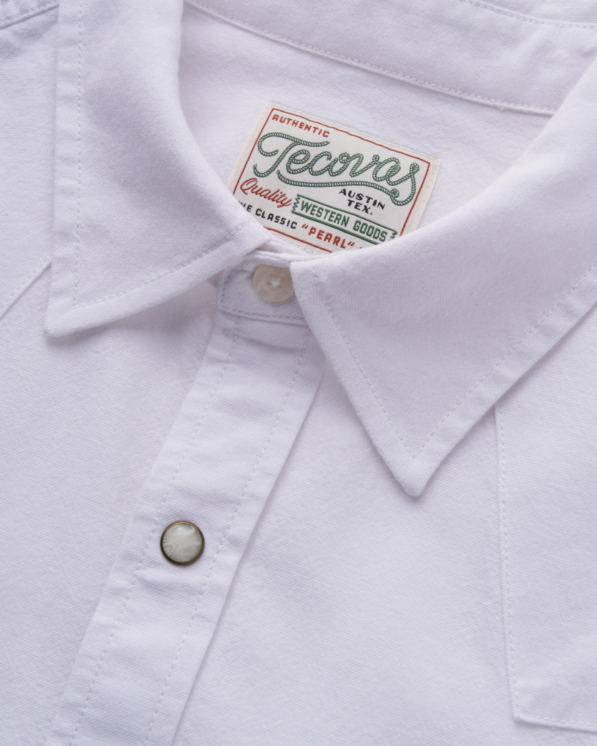 Men's Sawtooth Oxford Pearl Snap - White Cotton
