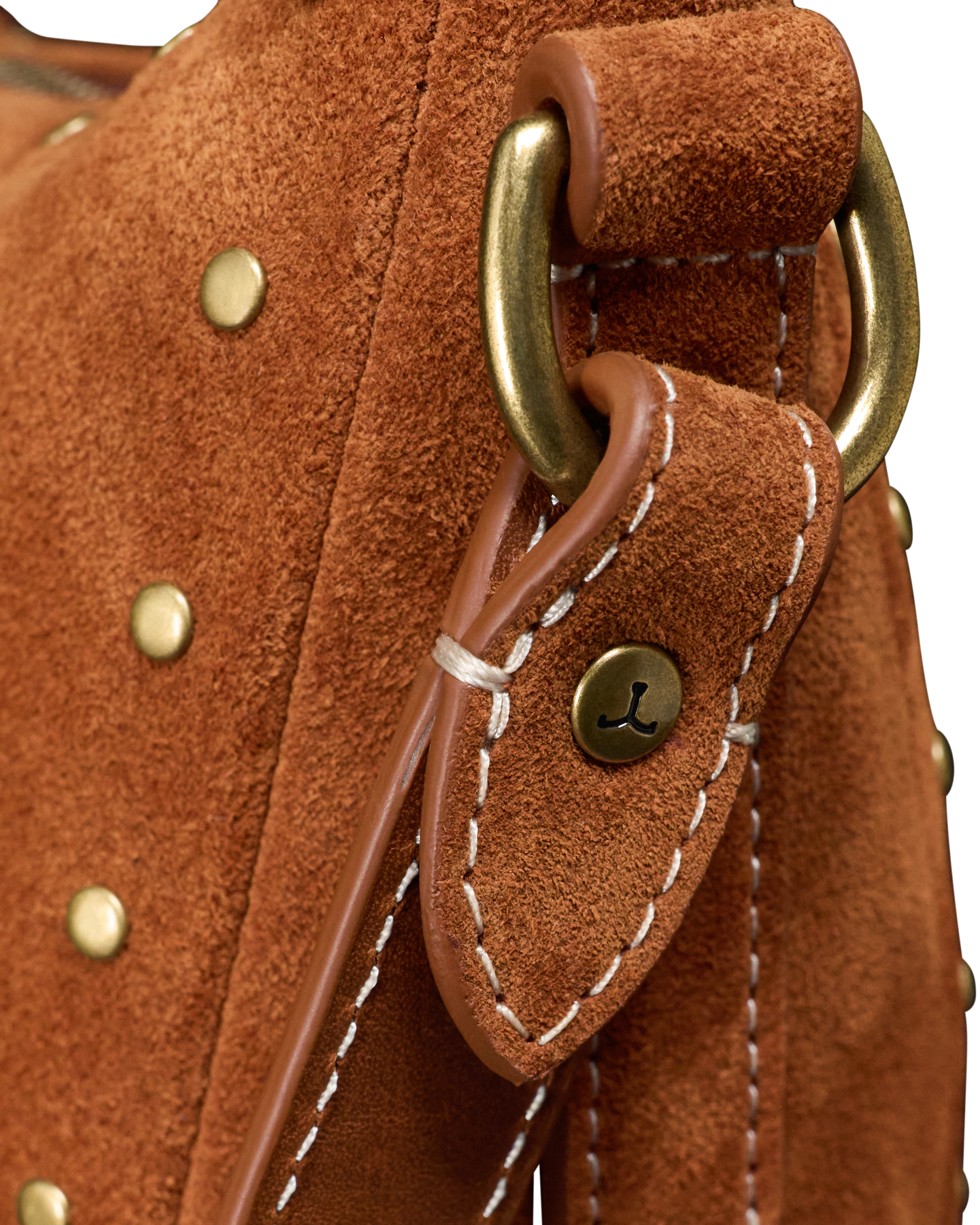 Slouchy Shoulder Bag - Saddle Suede