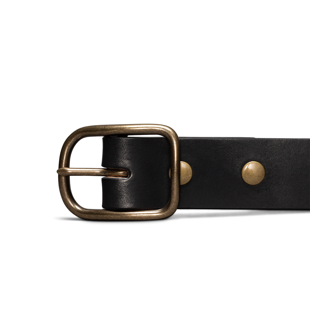 Men's Harness Leather Belt - Midnight Cowhide