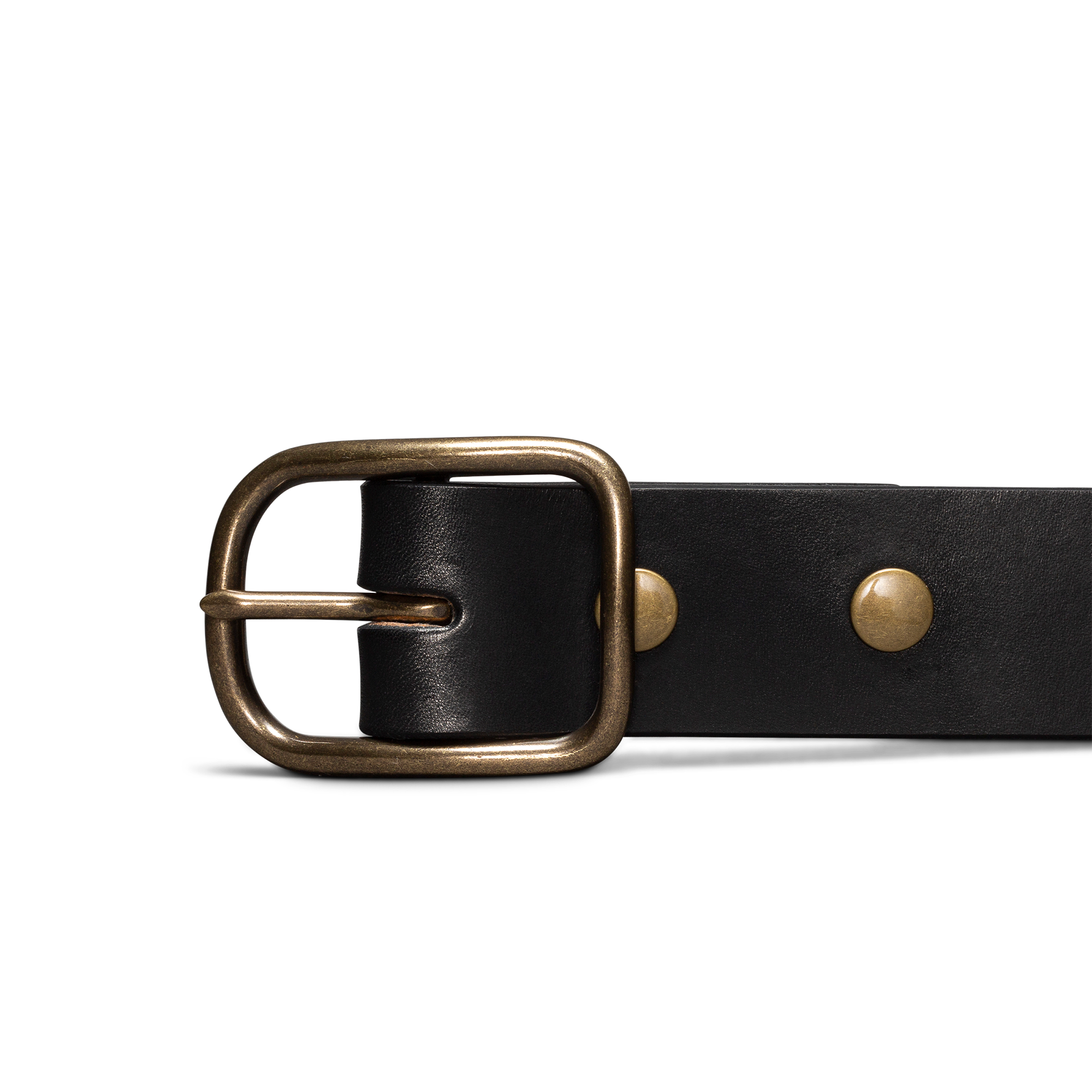 Men's Harness Leather Belt - Midnight Cowhide