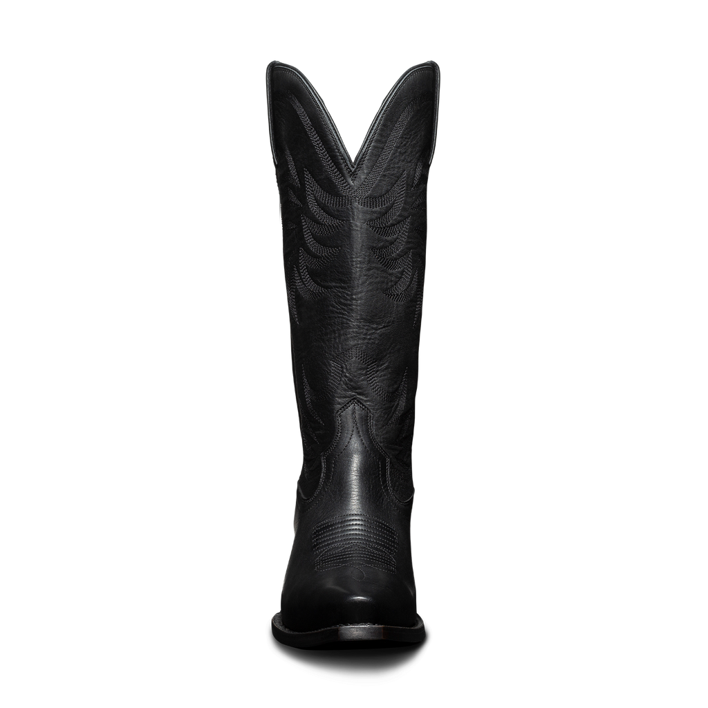 The Annie Wide Calf - Midnight Cowhide