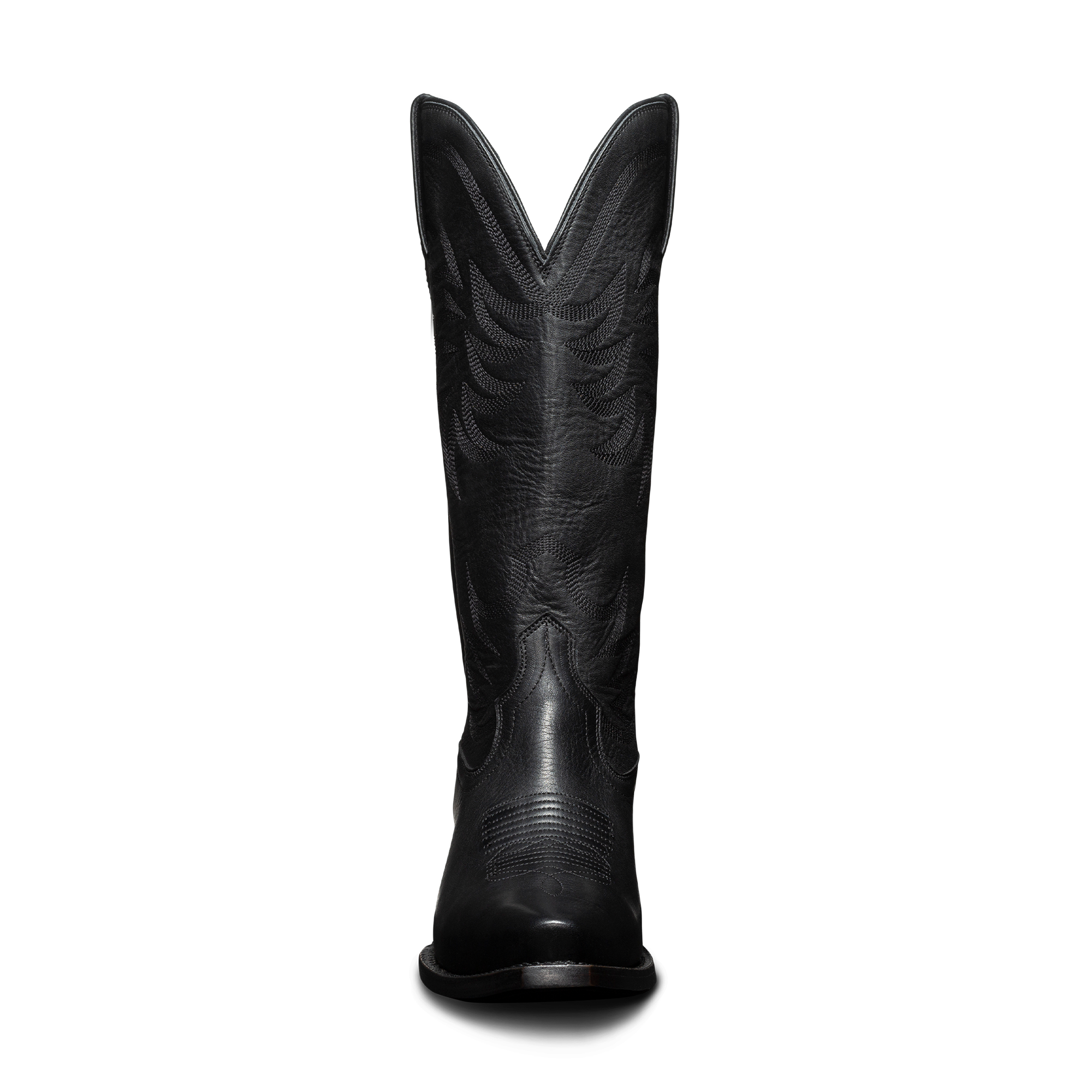 The Annie Wide Calf - Midnight Cowhide