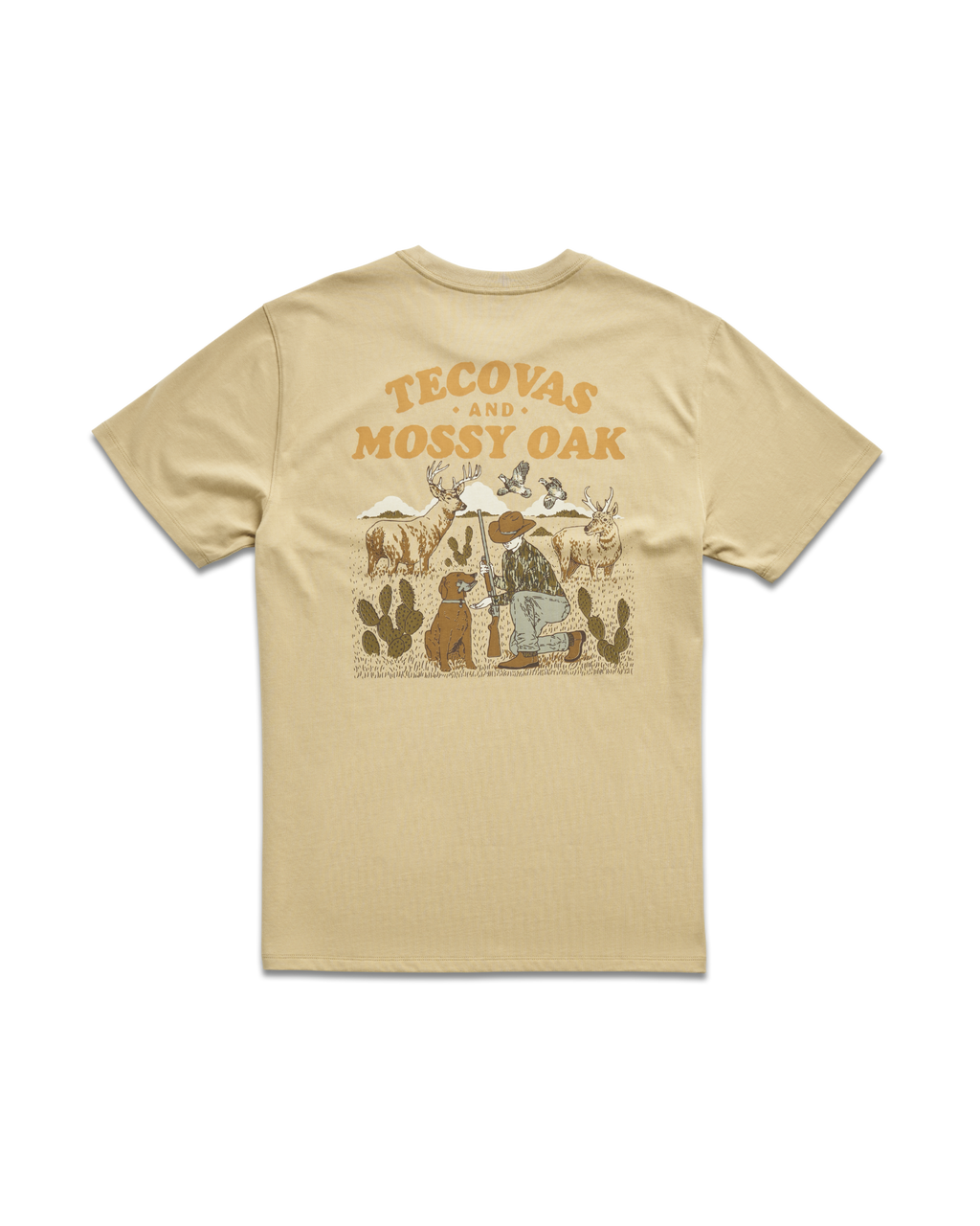 Men's Tecovas x Mossy Oak Instant Old Friends Tee - Original Bottomland Supima Cotton