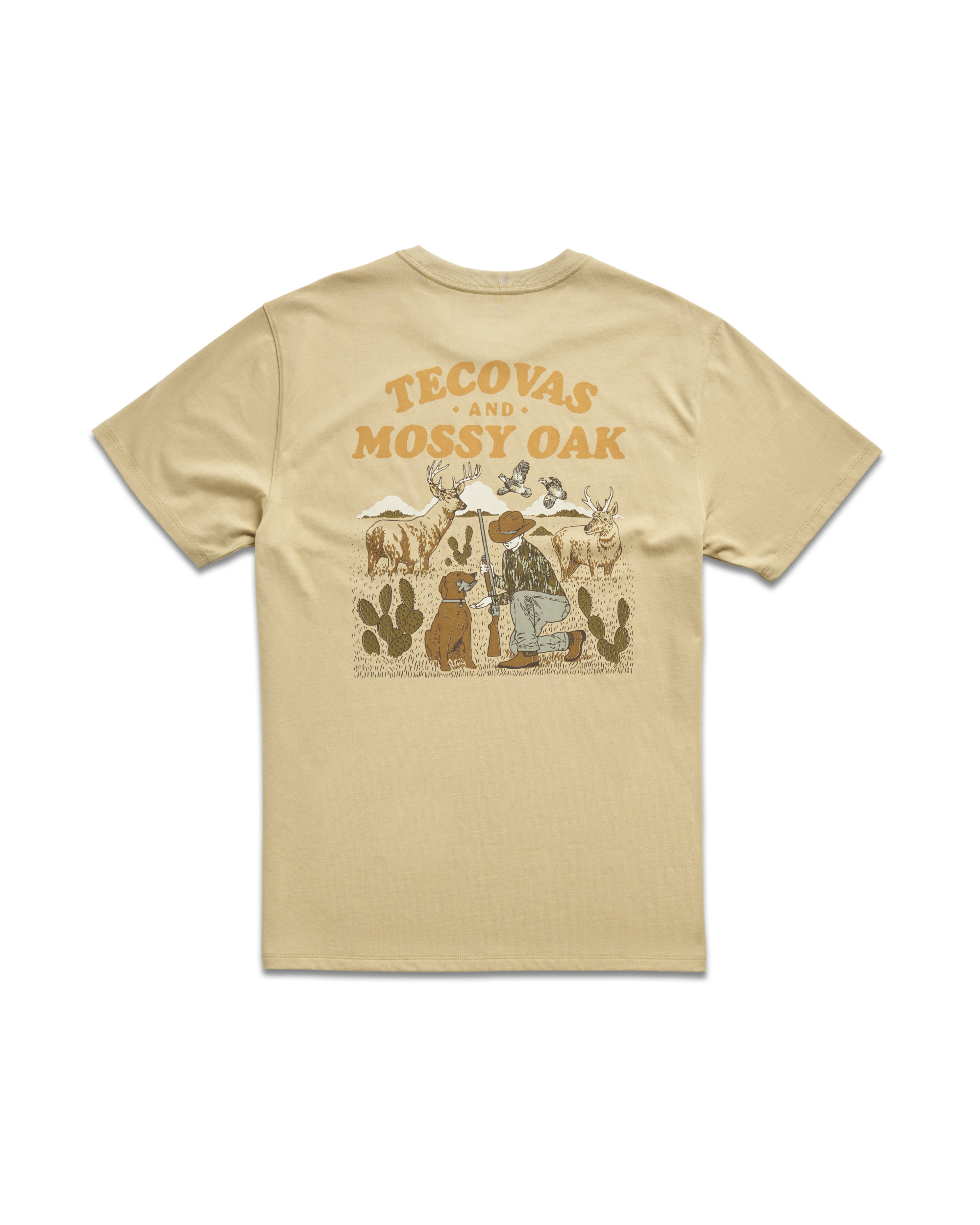 Men's Tecovas x Mossy Oak Instant Old Friends Tee - Original Bottomland Supima Cotton
